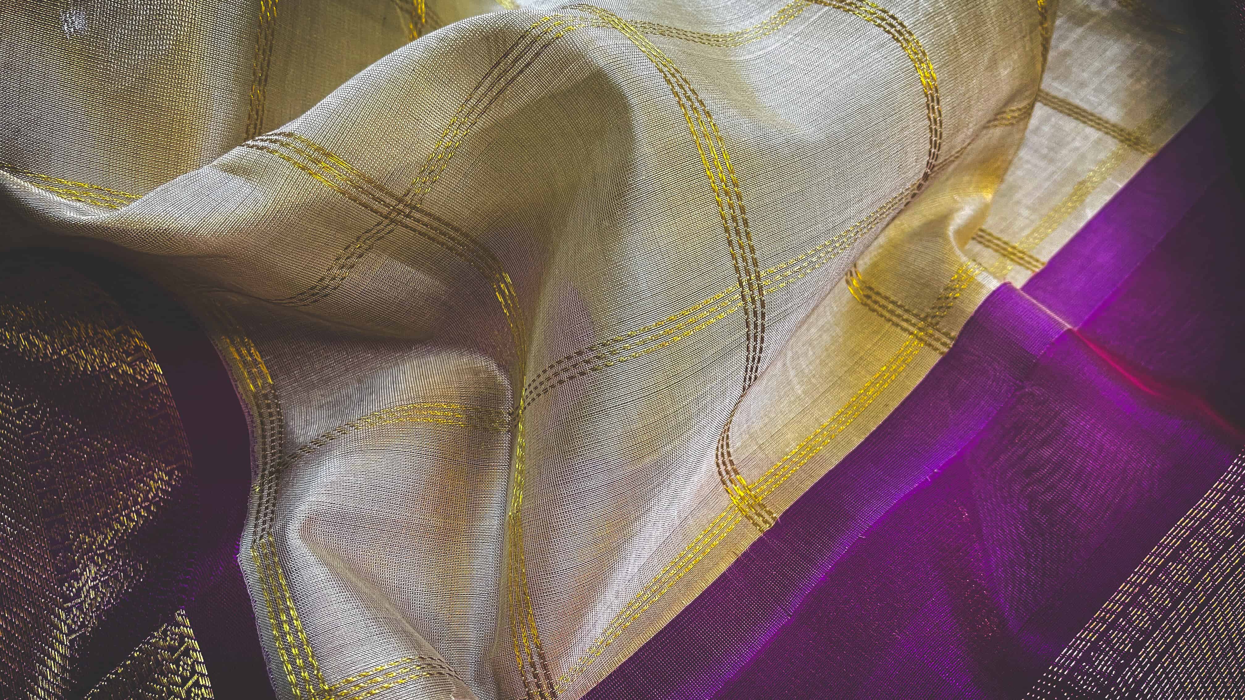 Checked Silk Cotton Sarees