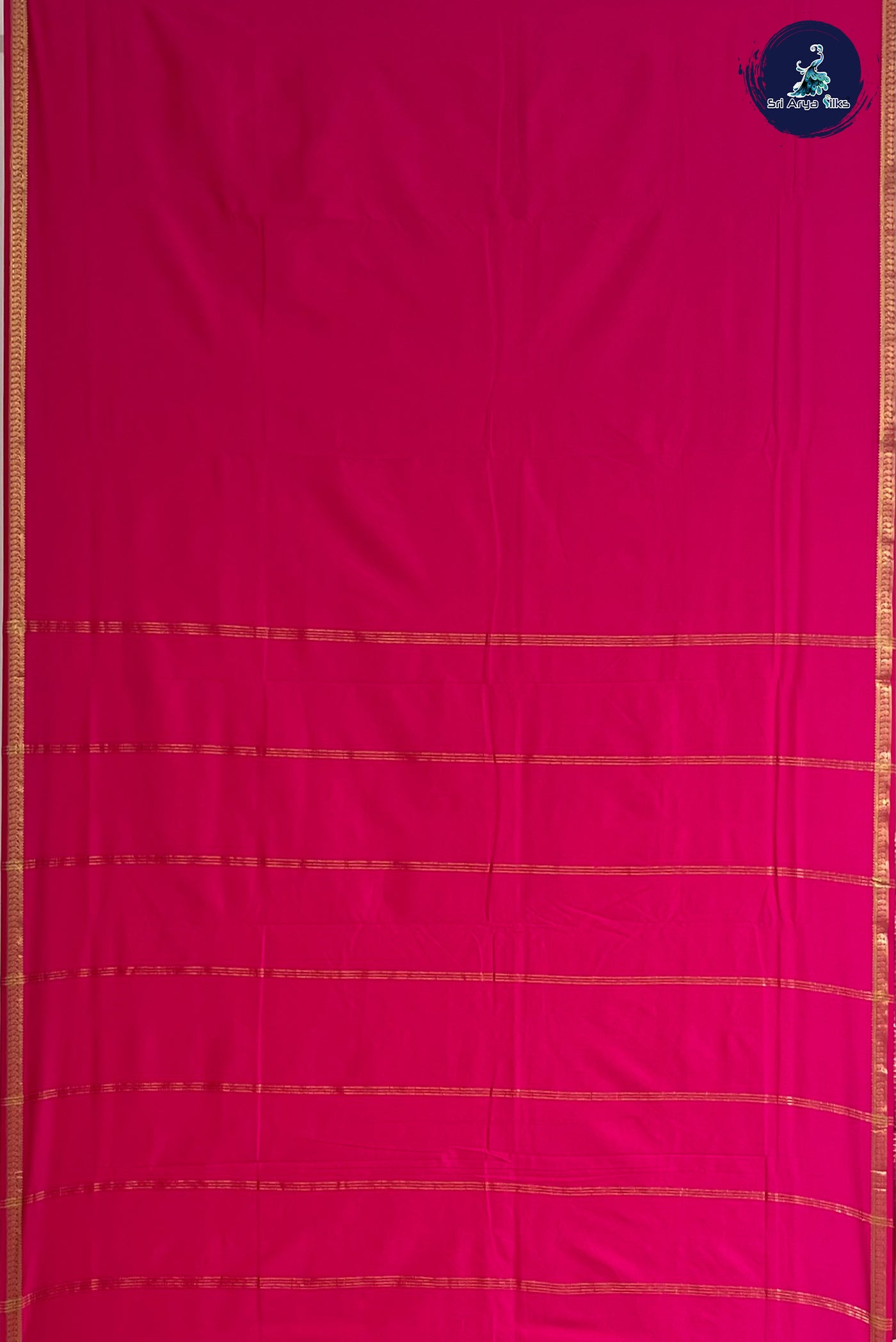 Pink Madisar Semi Silk Saree With Plain Pattern