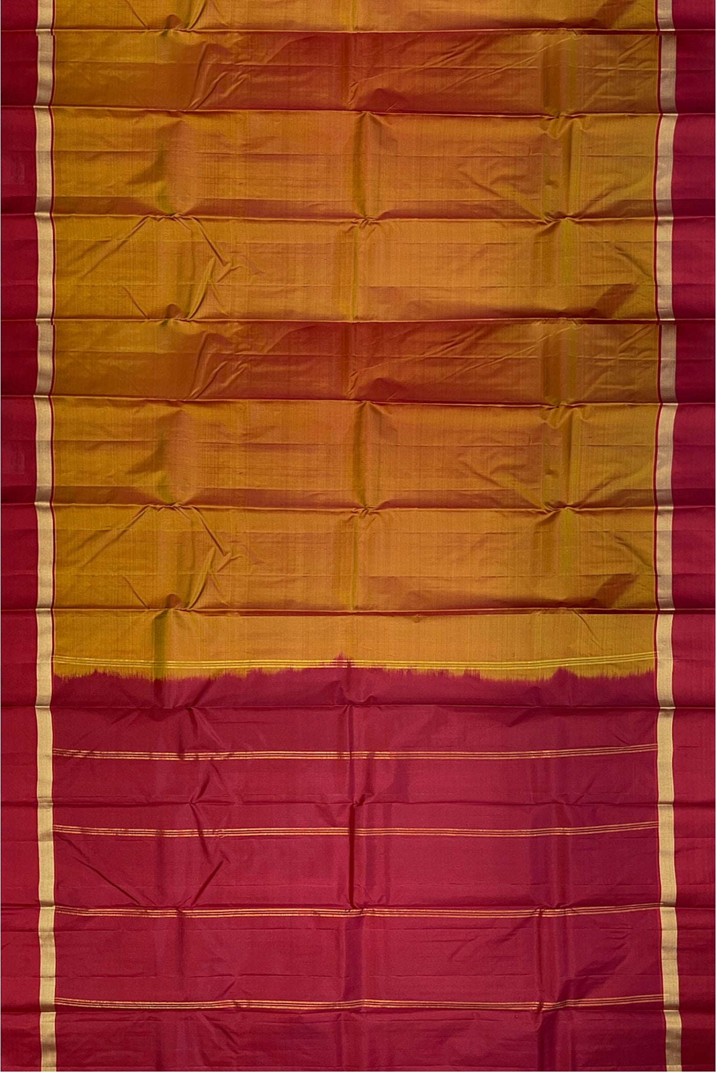 Honey Brown Light Weight Silk Saree With Plain Pattern