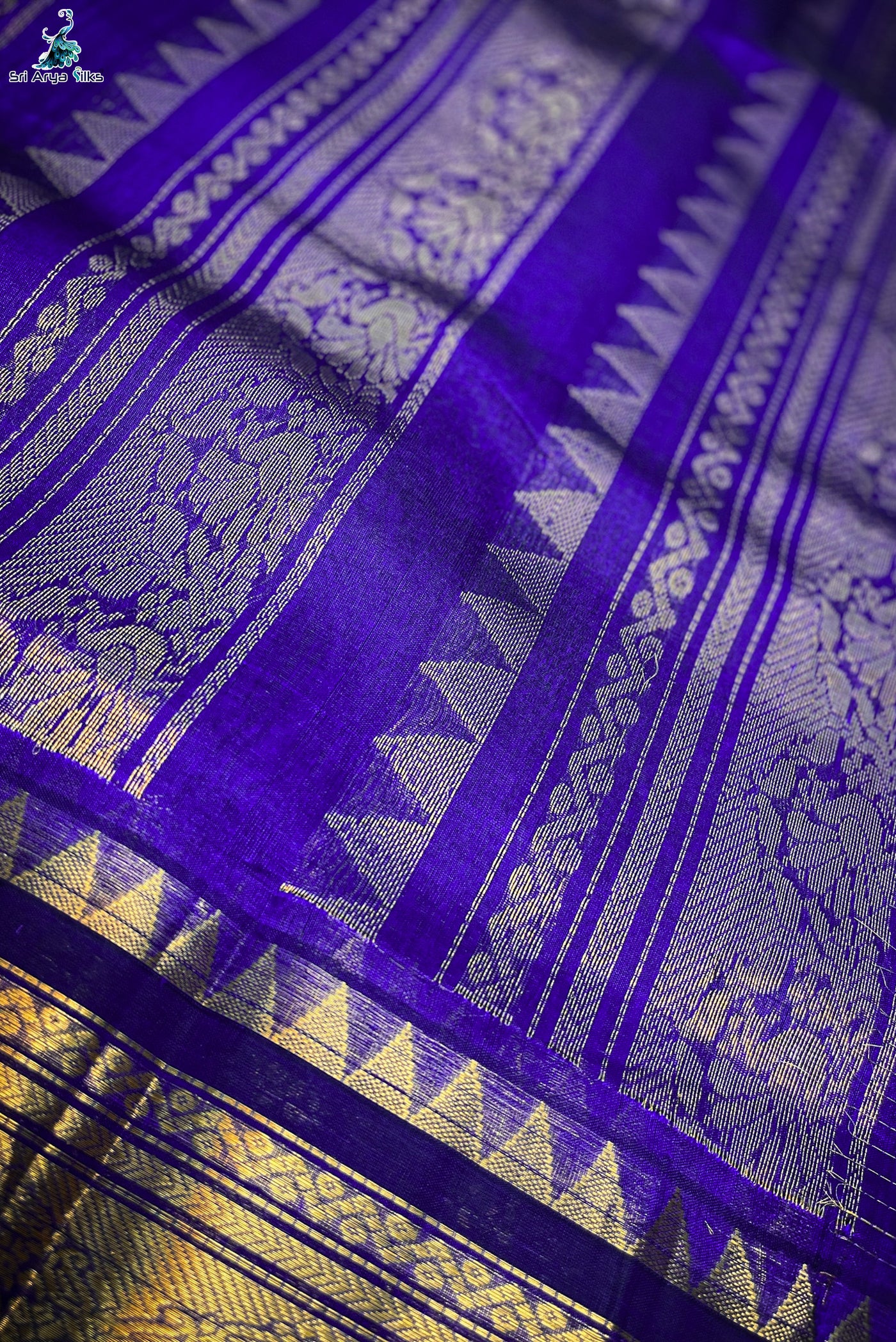 Light Green Korvai Silk Cotton Saree With Zari Checked Pattern