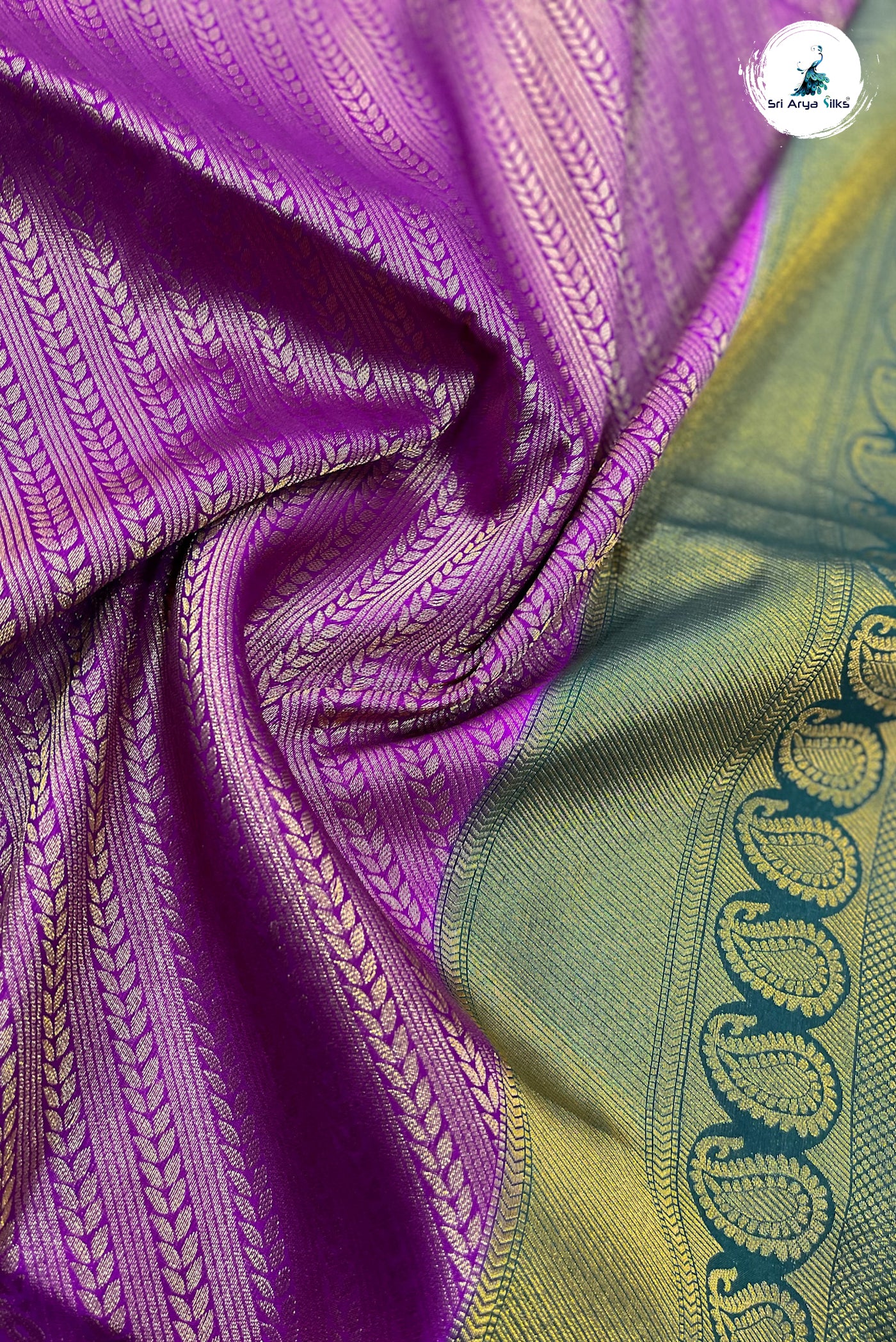 Dark Plum Semi Banarasi Saree With Jacquard Pattern