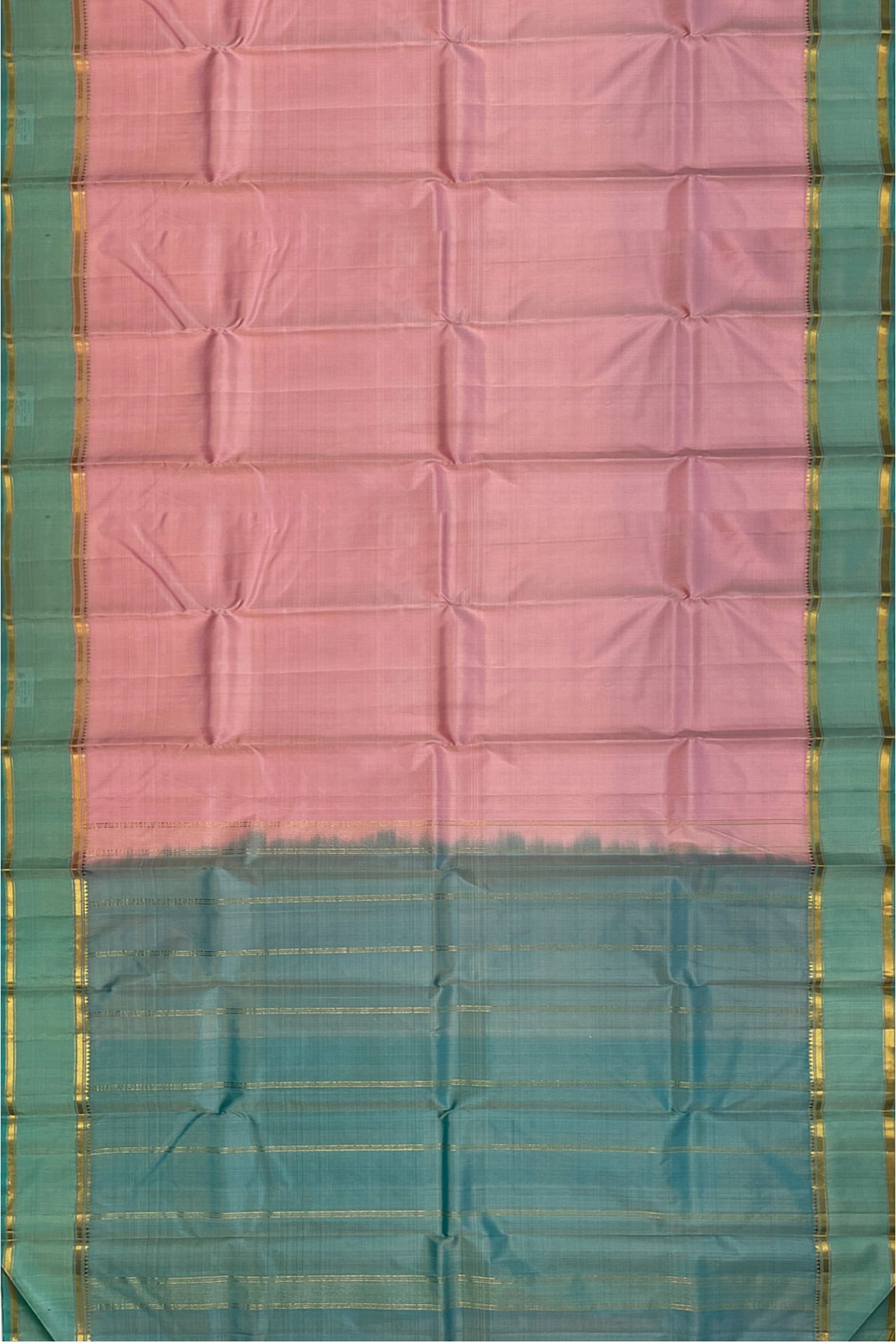 Blush Pink Light Weight Silk Saree With Plain Pattern