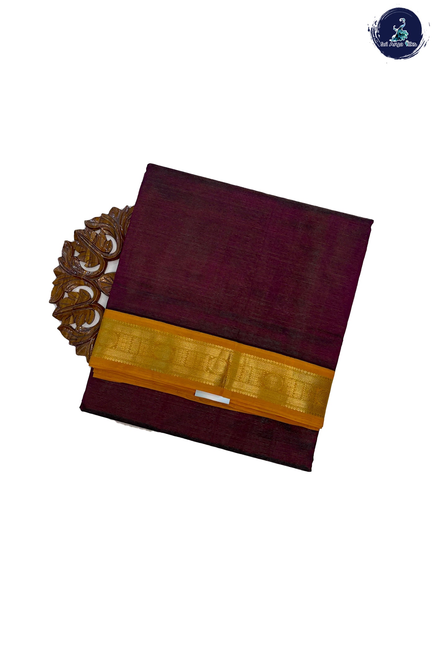 Wine Vaira Oosi Saree With Vaira Oosi Pattern