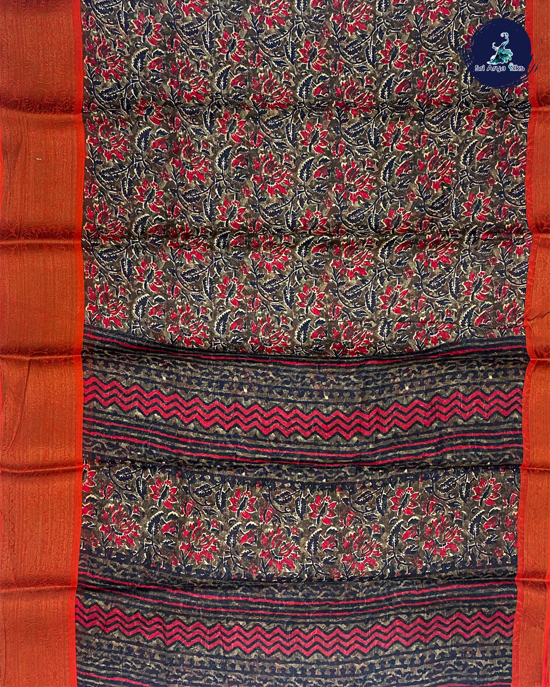 Elephant Grey and Maroon Linen Cotton Saree