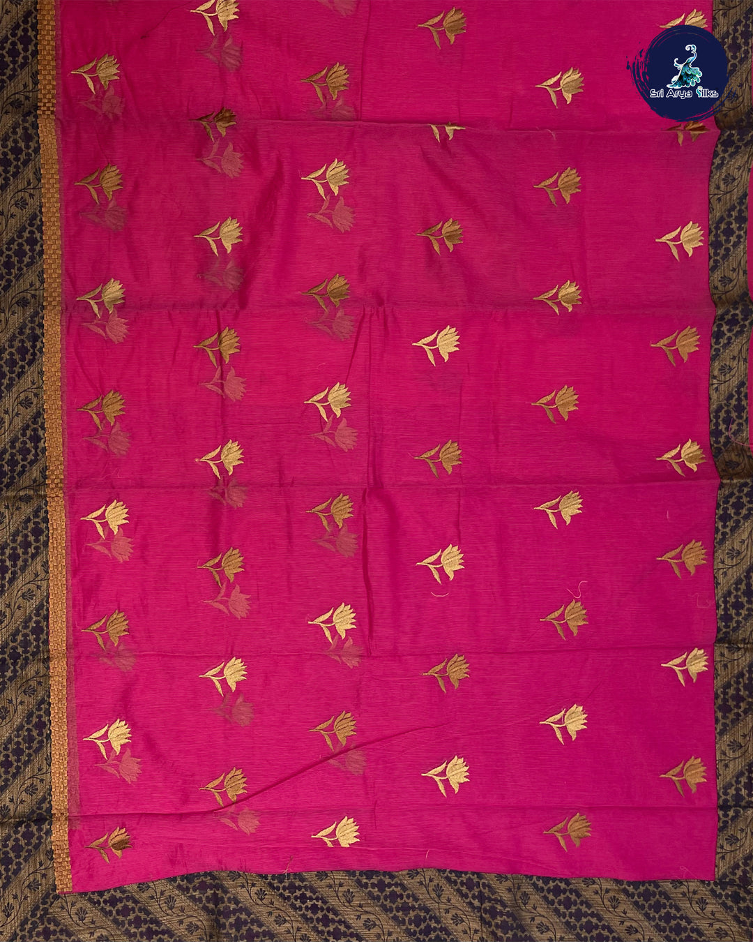 Pink and Blue Kota Chanderi Saree