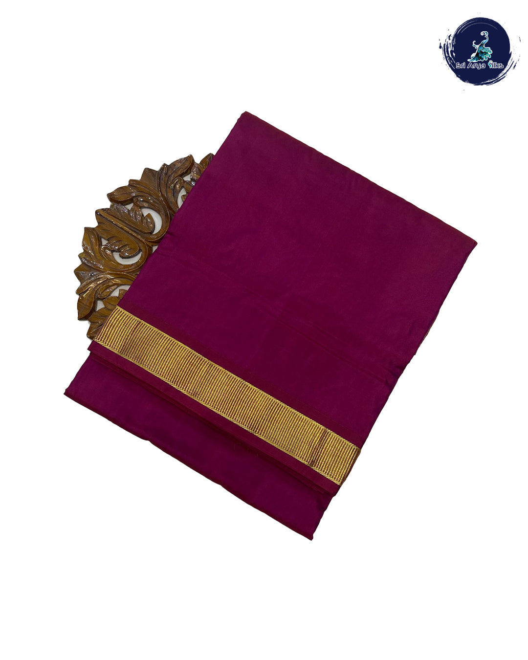 Purple Dual Shade 10 Yards Half Pure Kanchipuram Silk Saree