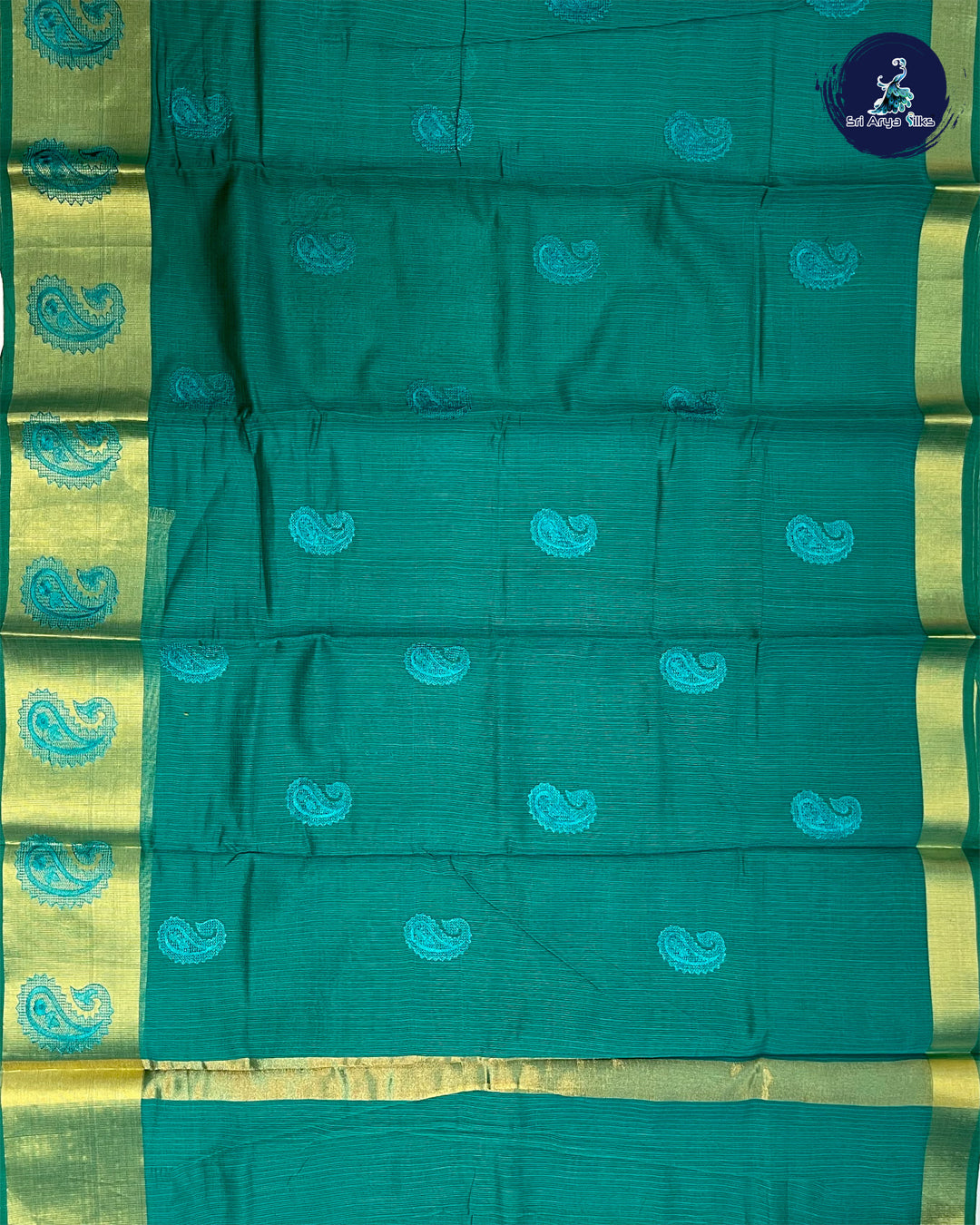 Green Single tone Kota Chanderi Saree