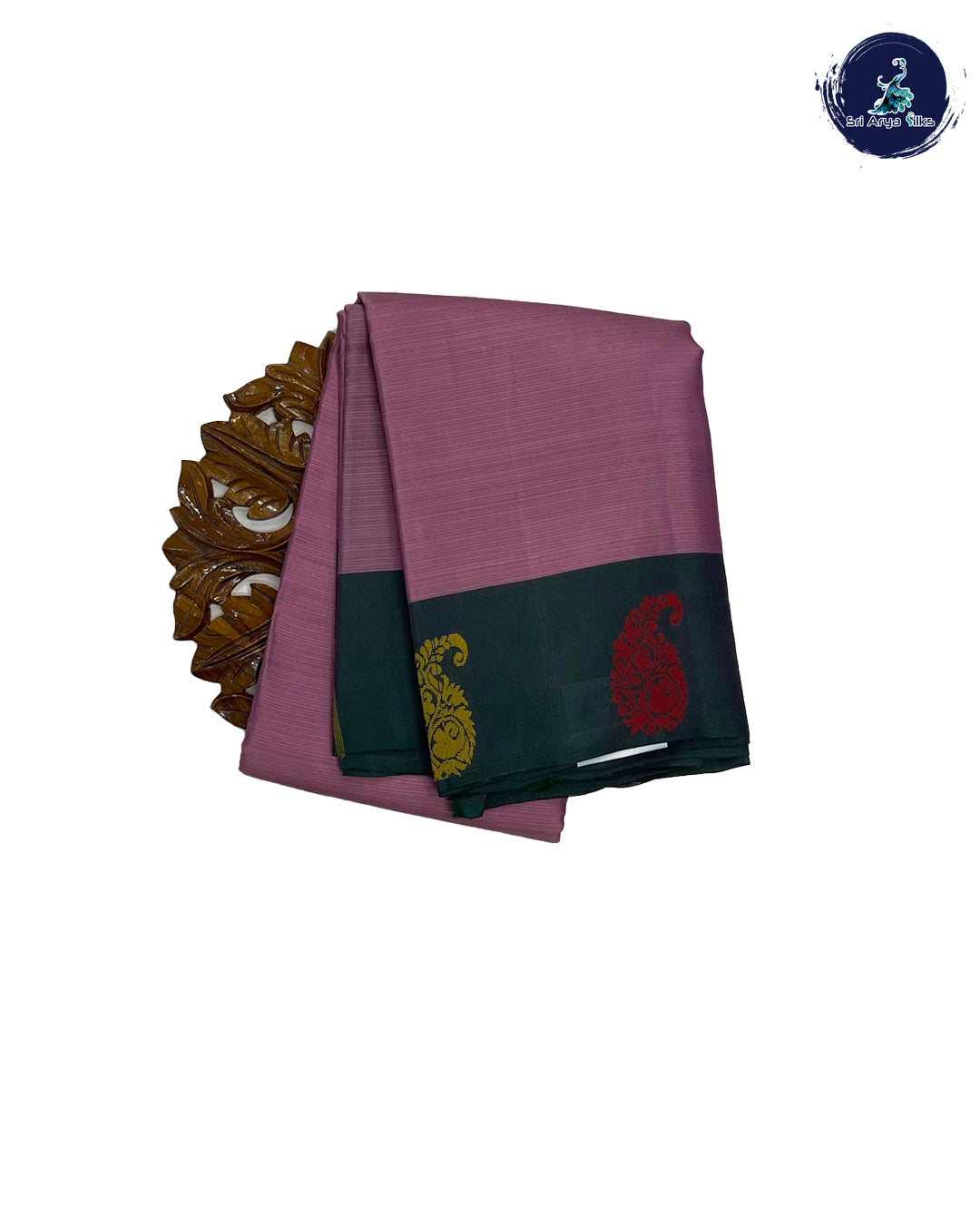 Dark Lavender and Green Pure Kanchipuram Silk Saree