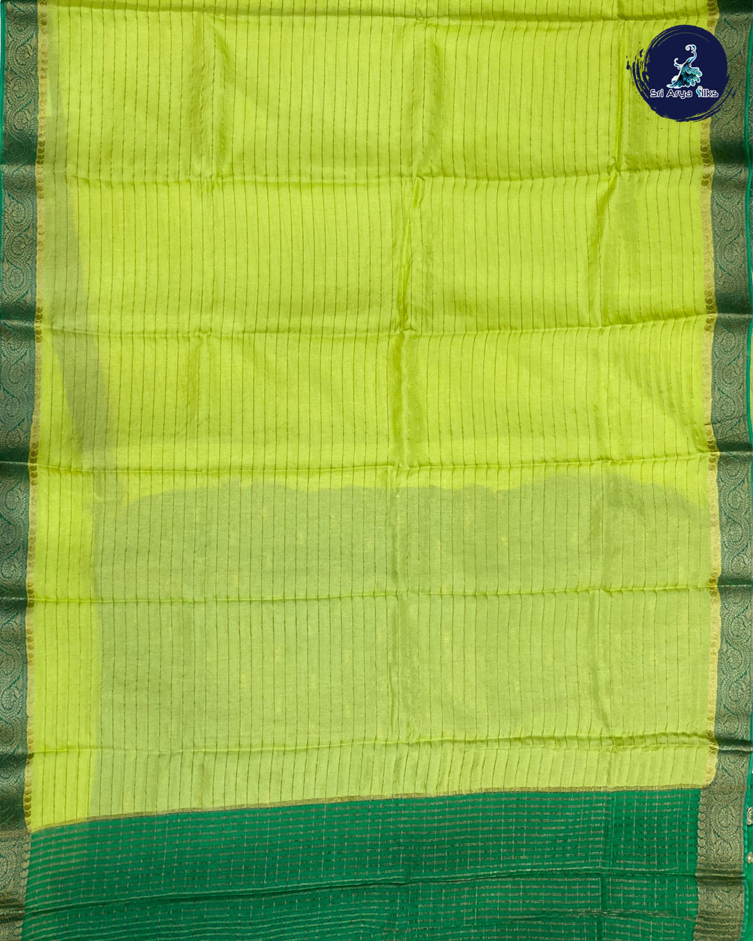 Florescent green and Parrot Green Semi Georgette Saree