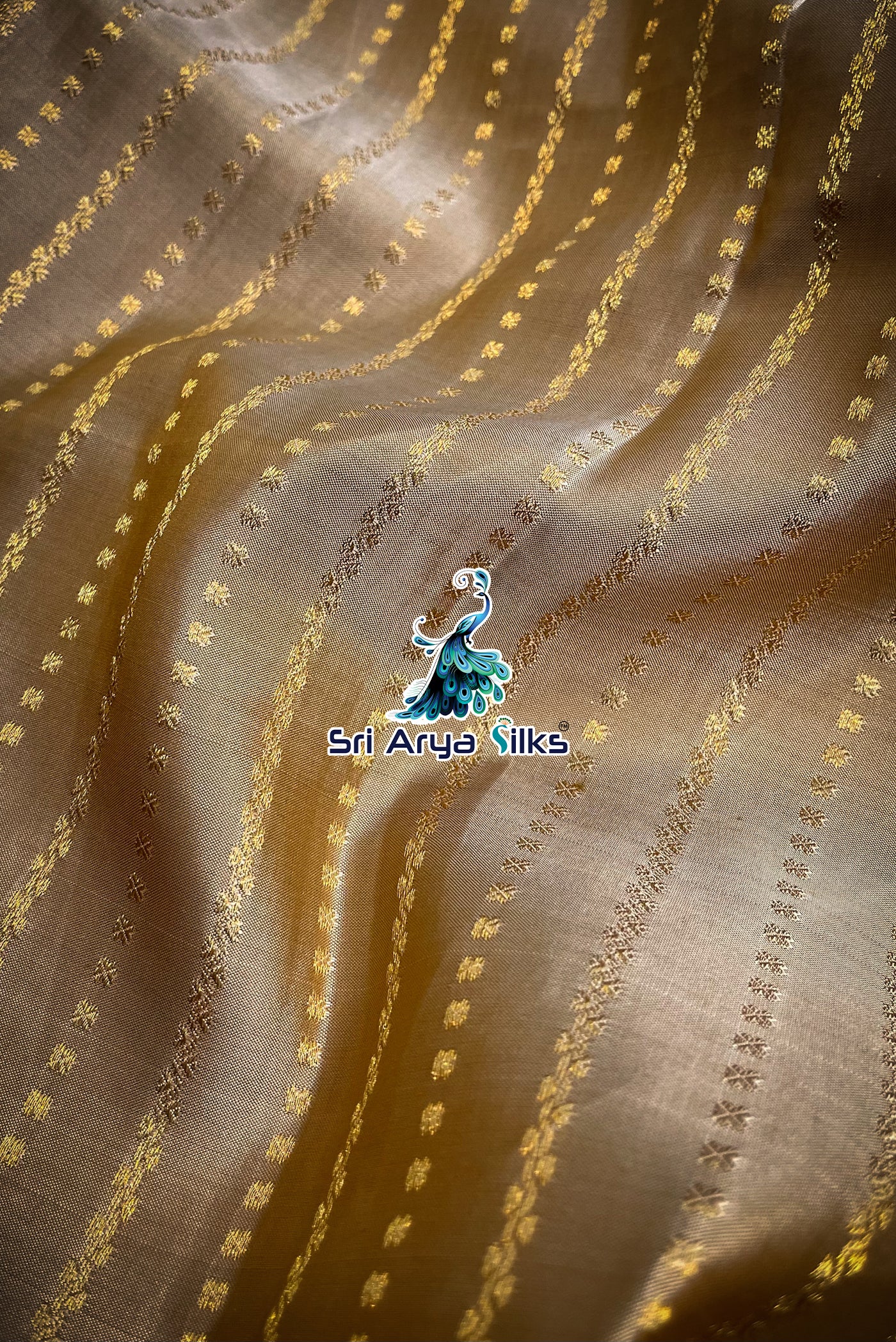 Beige Pink Traditional Silk Saree With Pink Blouse & Buttas Pattern
