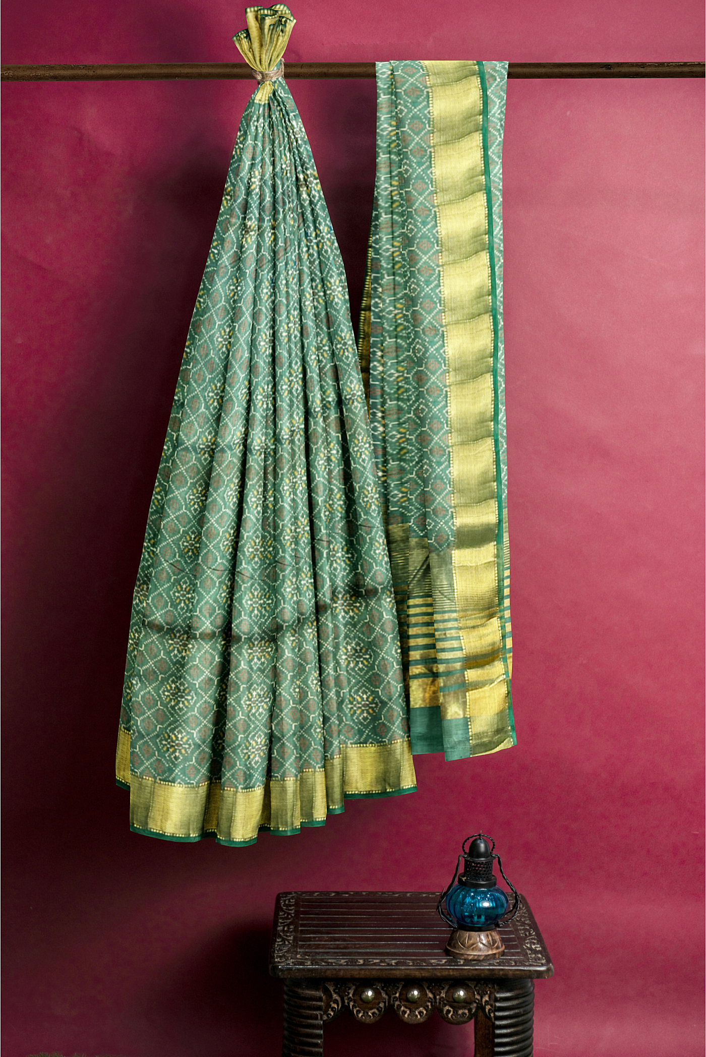 Pastel shade Office Wear Saree With Printed Pattern