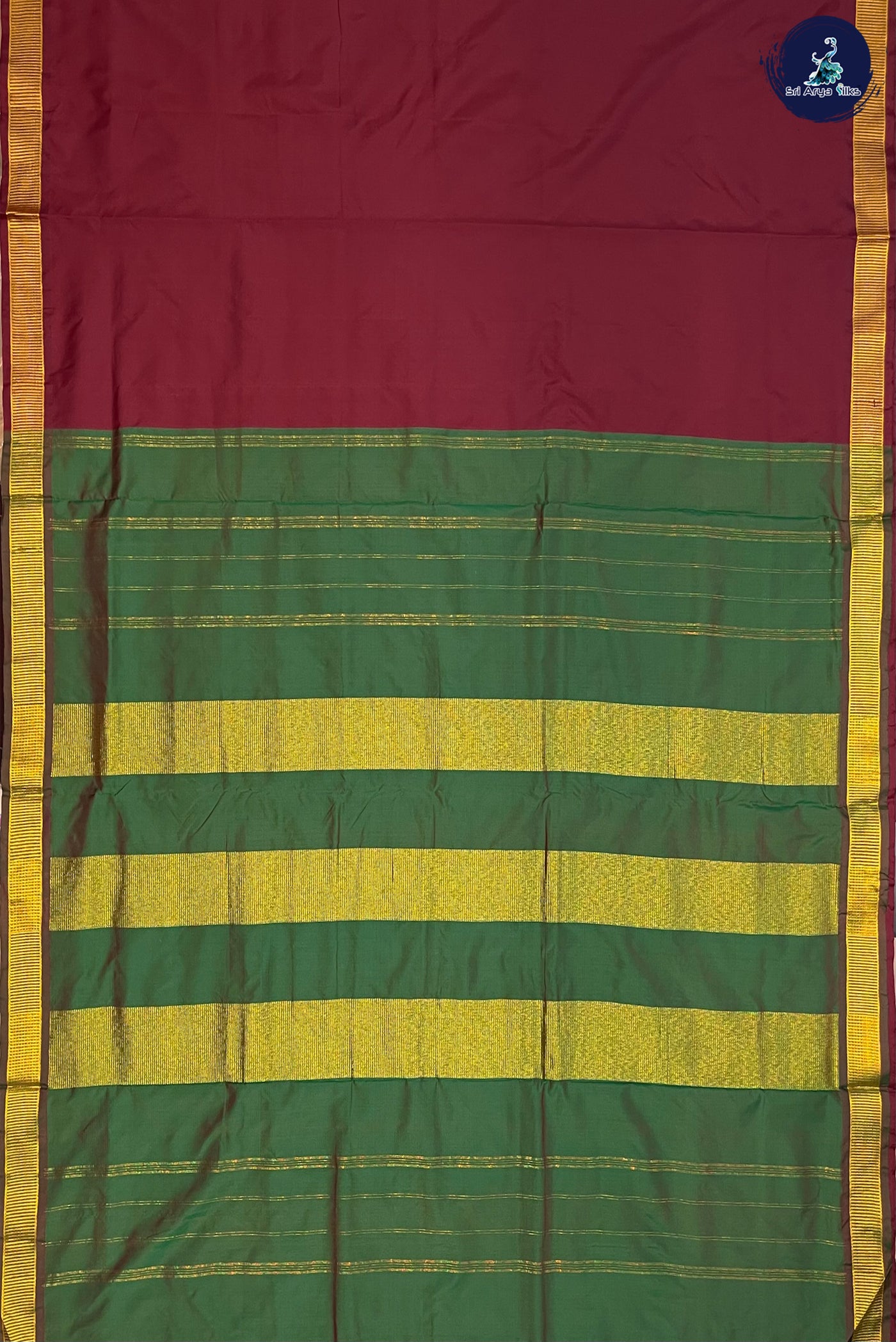 Arakku Madisar Semi Silk Saree With Plain Pattern