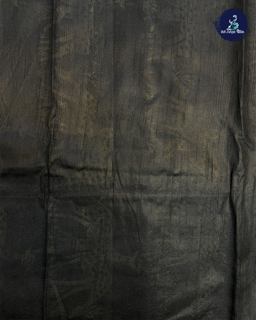 Black and Cream Semi Raw Silk Saree