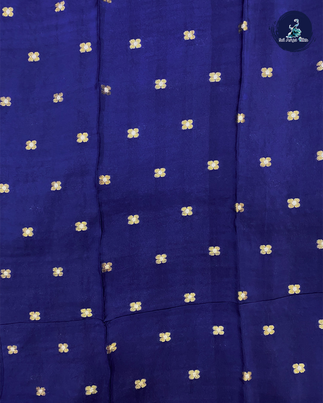 Sky Blue and Navy Blue Semi Georgette Saree