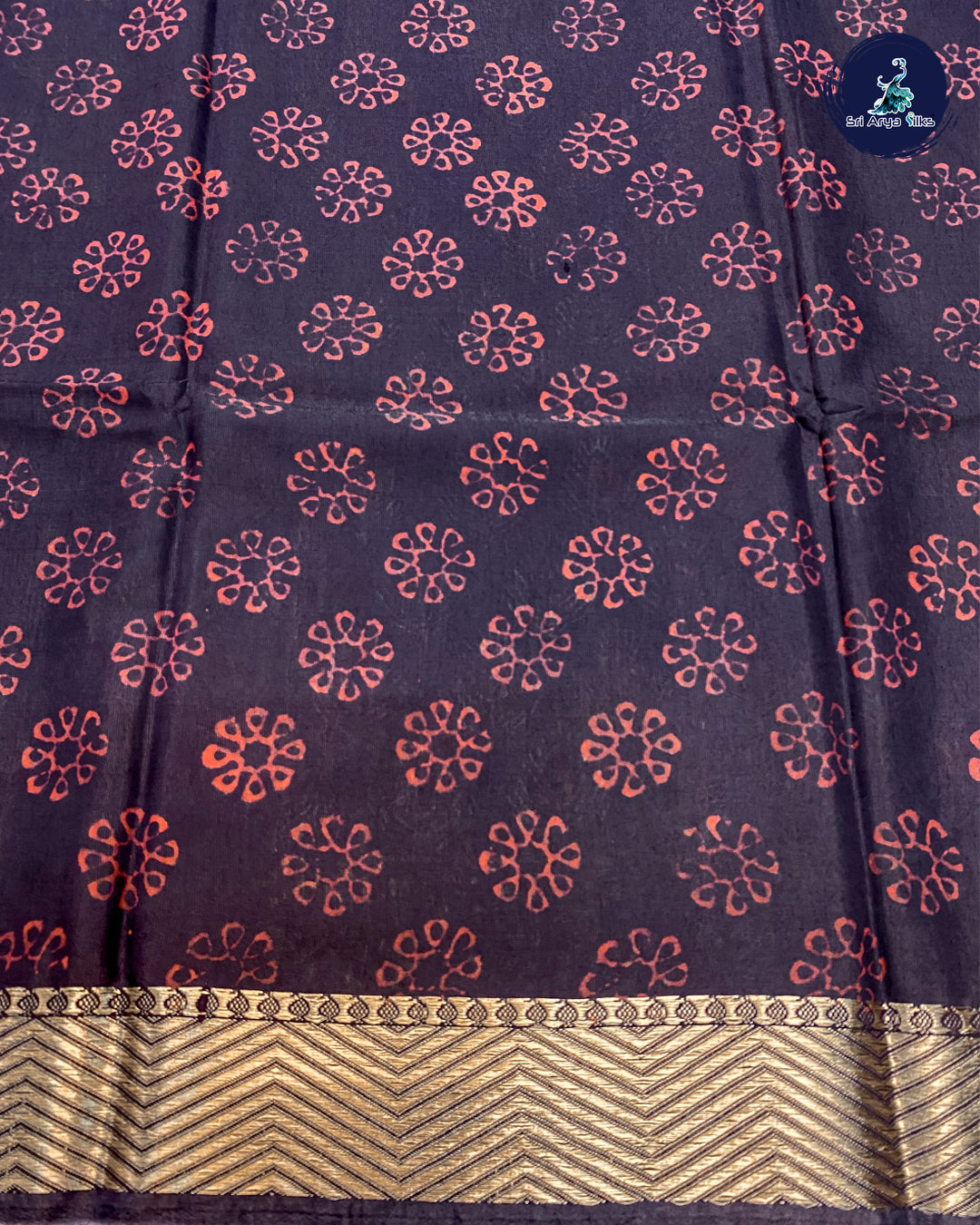 Blue Single Tone Pure Cotton Saree