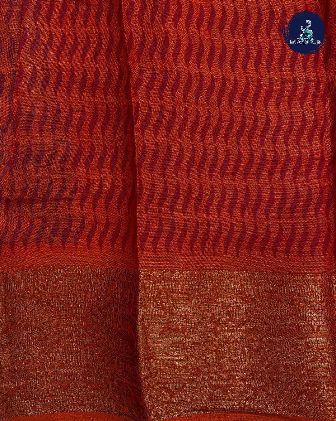 Elephant Grey and Maroon Linen Cotton Saree