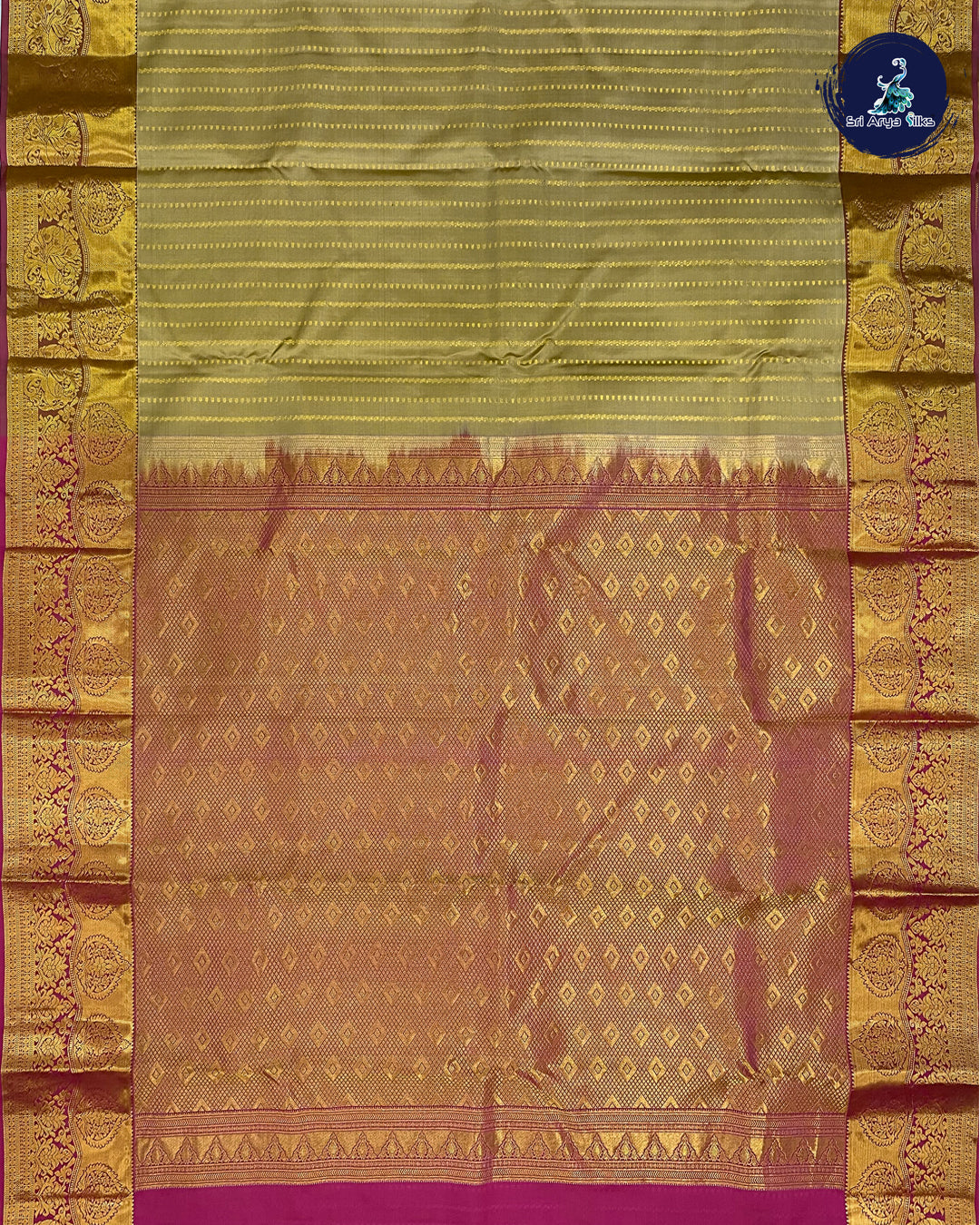 Beige Pink Traditional Silk Saree With Pink Blouse & Buttas Pattern