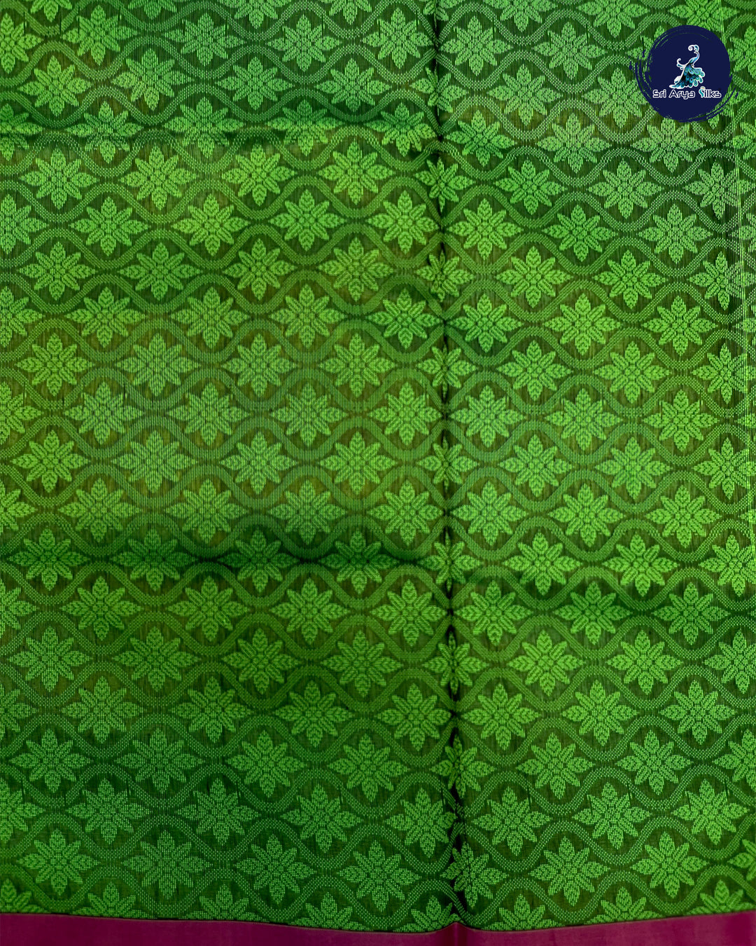 Black and Green Semi Silk Cotton Saree