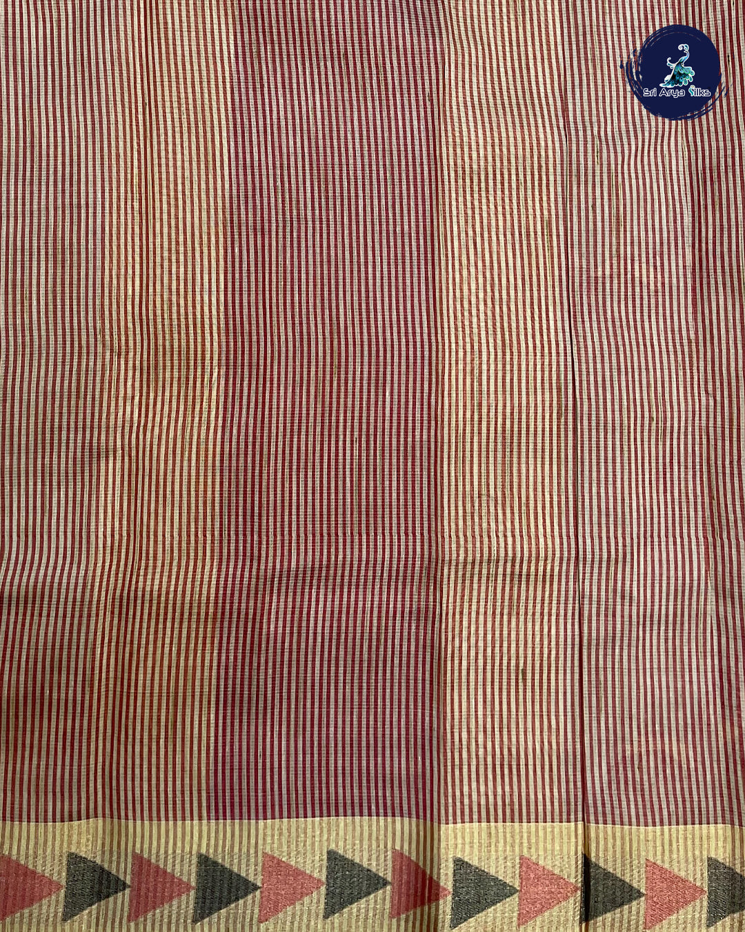 Cream and Red Kota Chanderi Saree