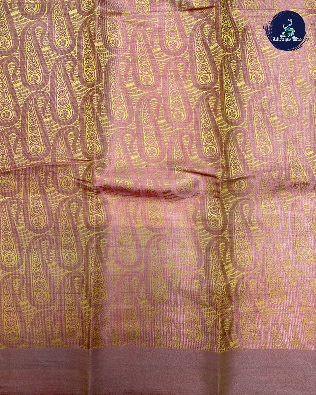 Light Yellow and Pink Semi Tussar Saree