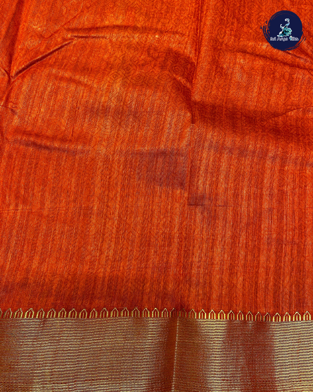 Teal Blue and Brick Semi Tussar Saree