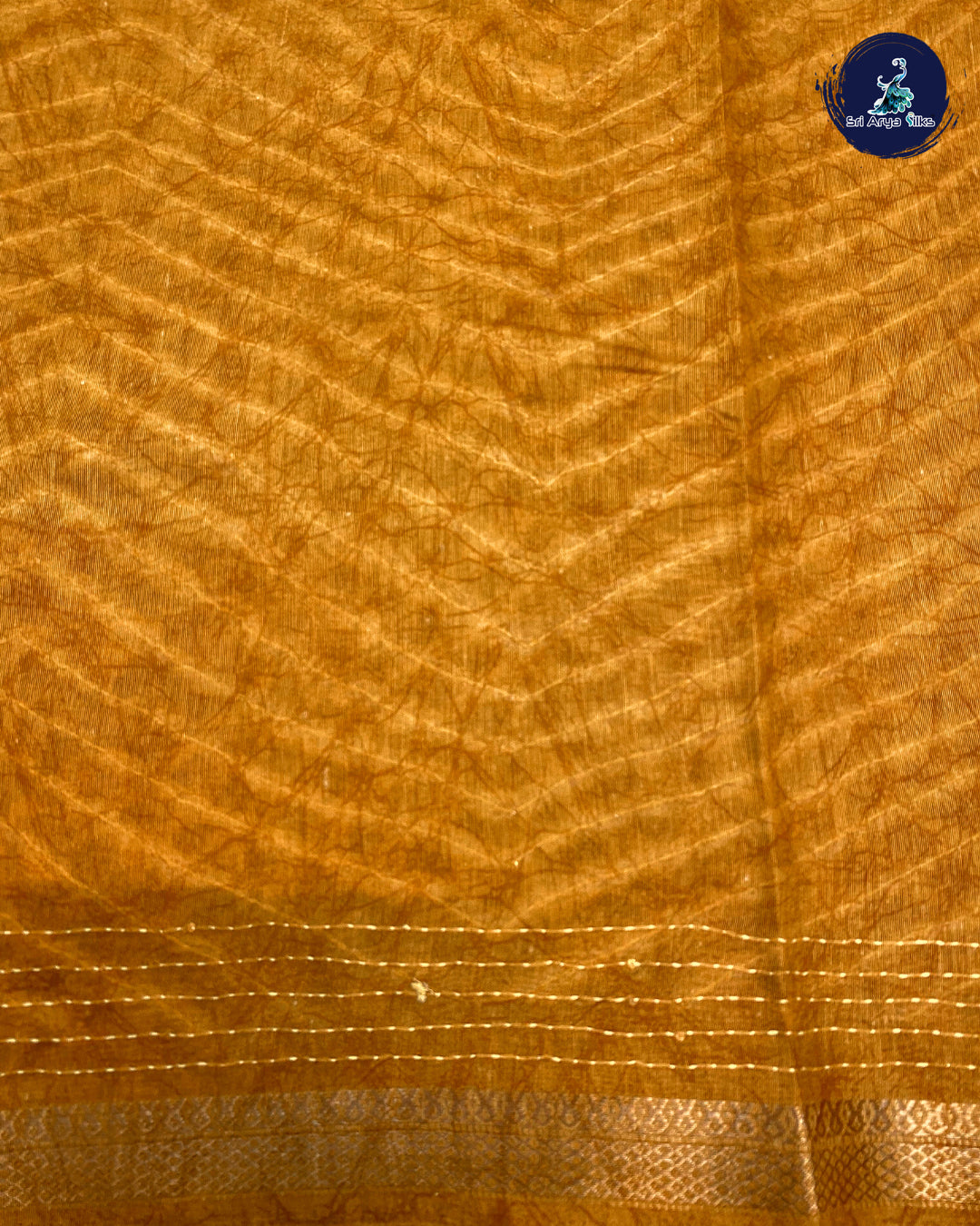 Cream and Honey Semi Chanderi Saree
