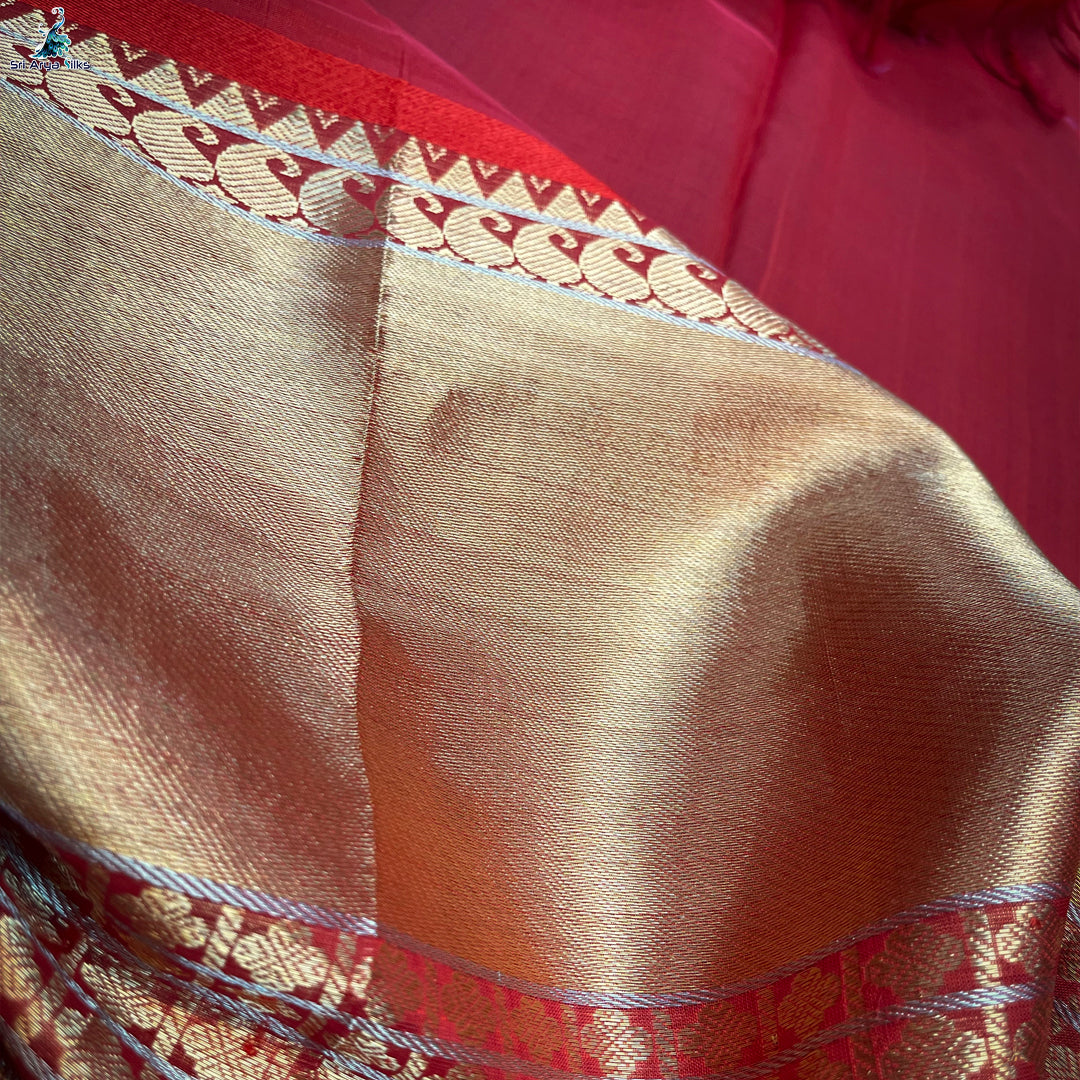 Navy Blue and Red Handloom silk cotton saree