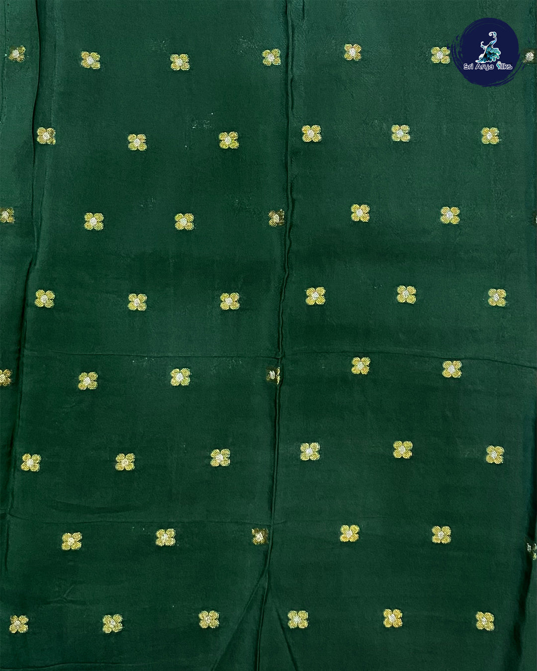 Pista Green and Bottle Green Semi Georgette Saree