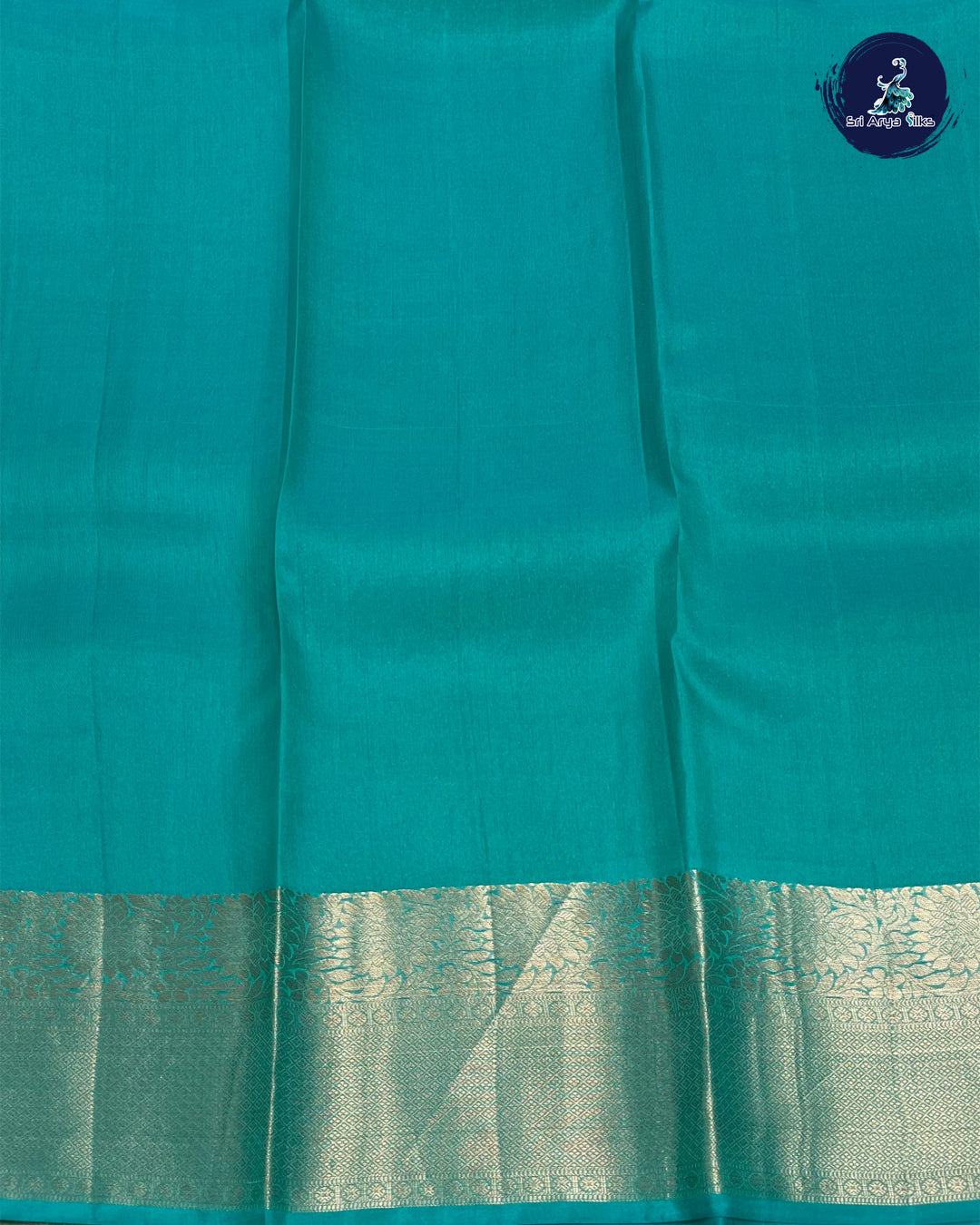 Beige and Teal Blue Kanchipuram Half Pure Silk Saree