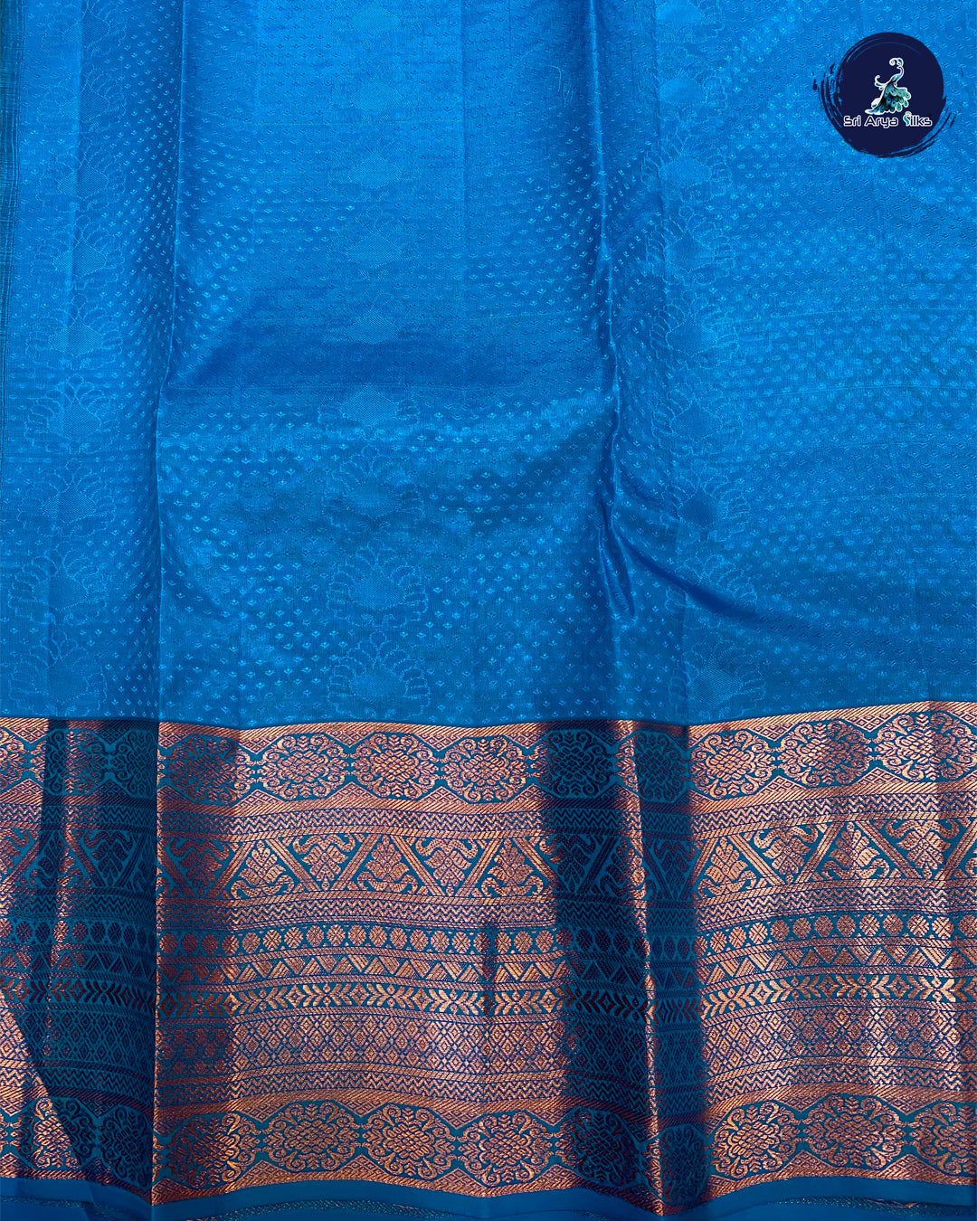 Green and Blue Kanchipuram Half Pure Silk Saree