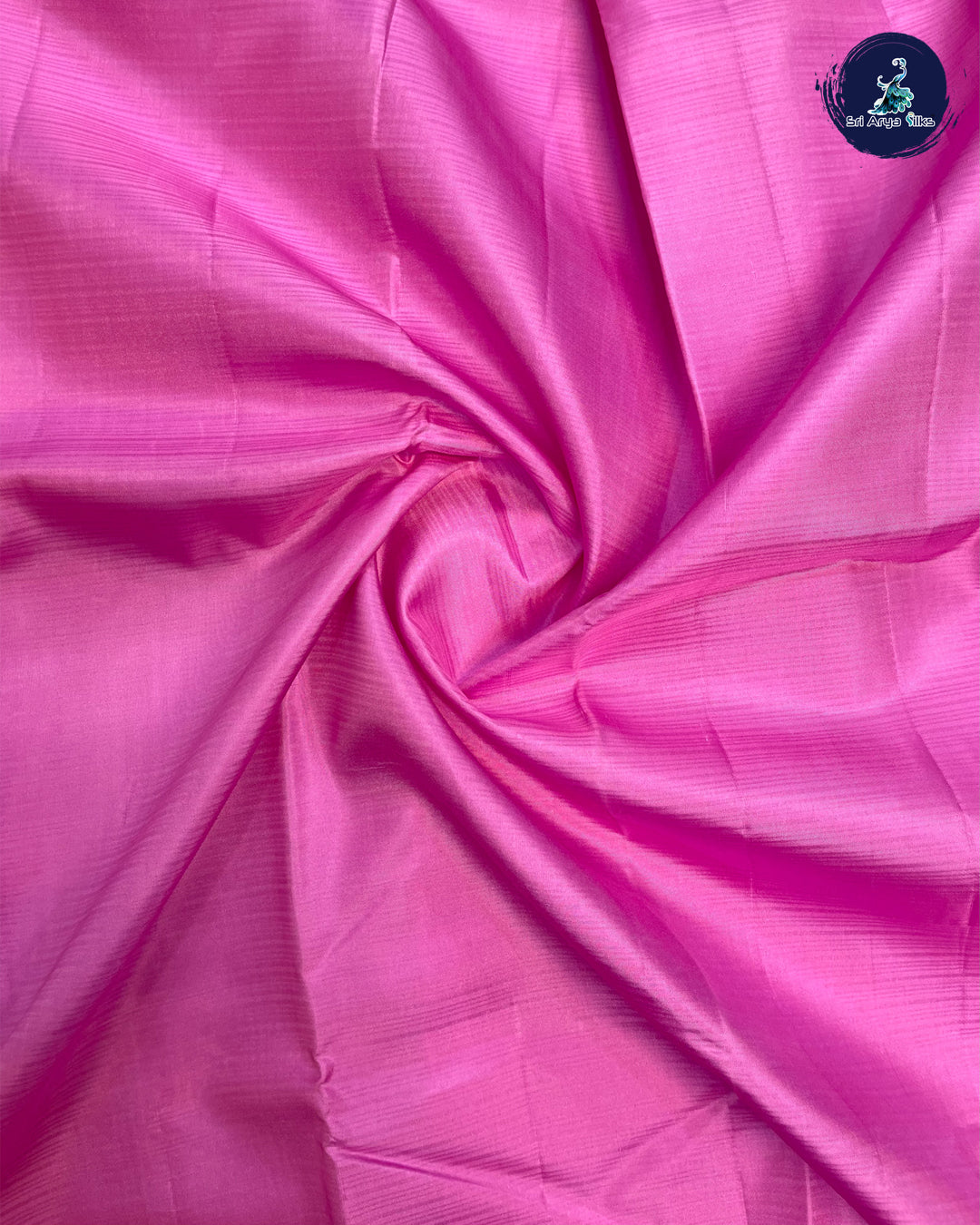 Rose Pink (Single Tone) Pure Kanchipuram Silk Saree