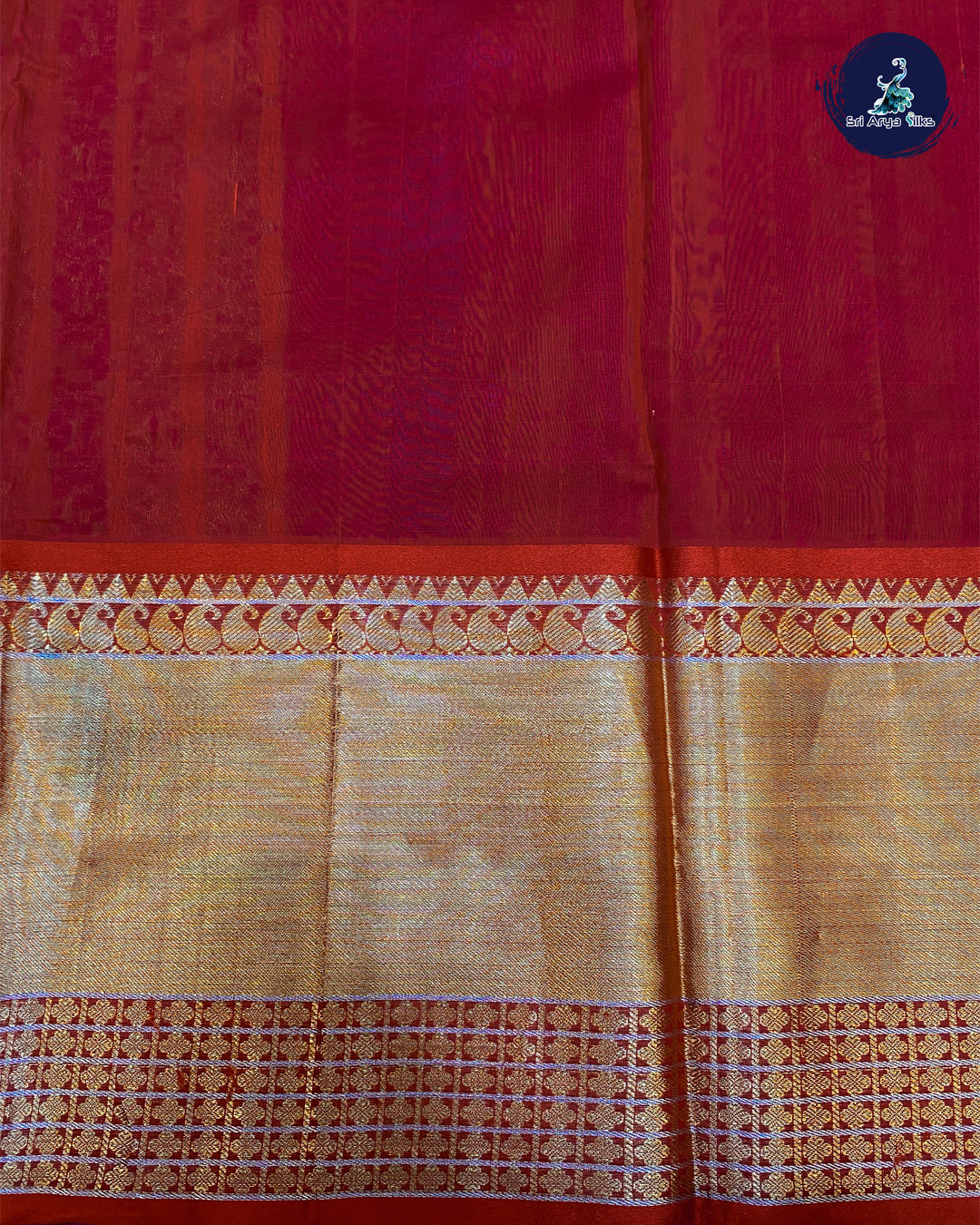Navy Blue and Red Handloom silk cotton saree
