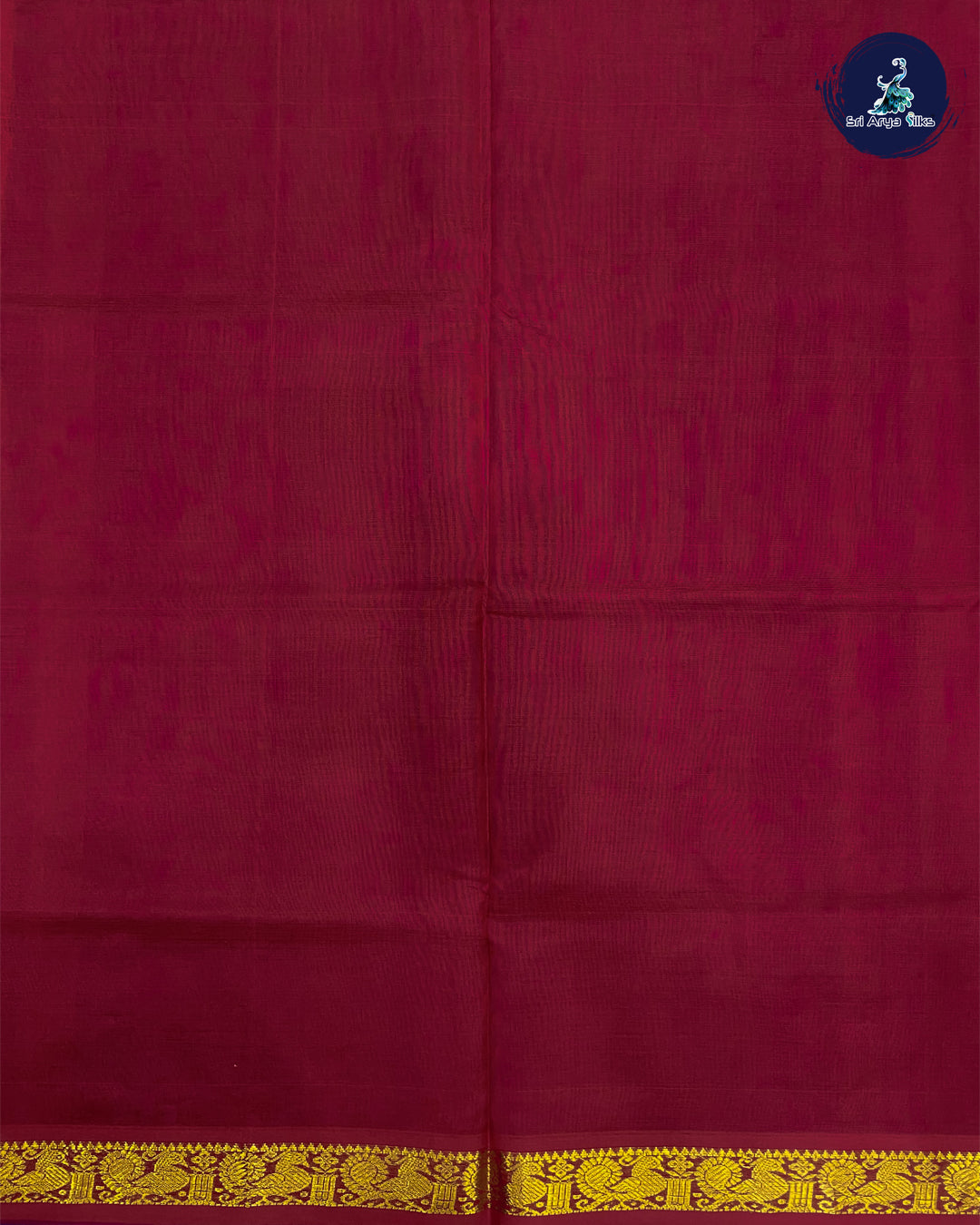 Navy Blue and Maroon Handloom Silk Cotton Saree