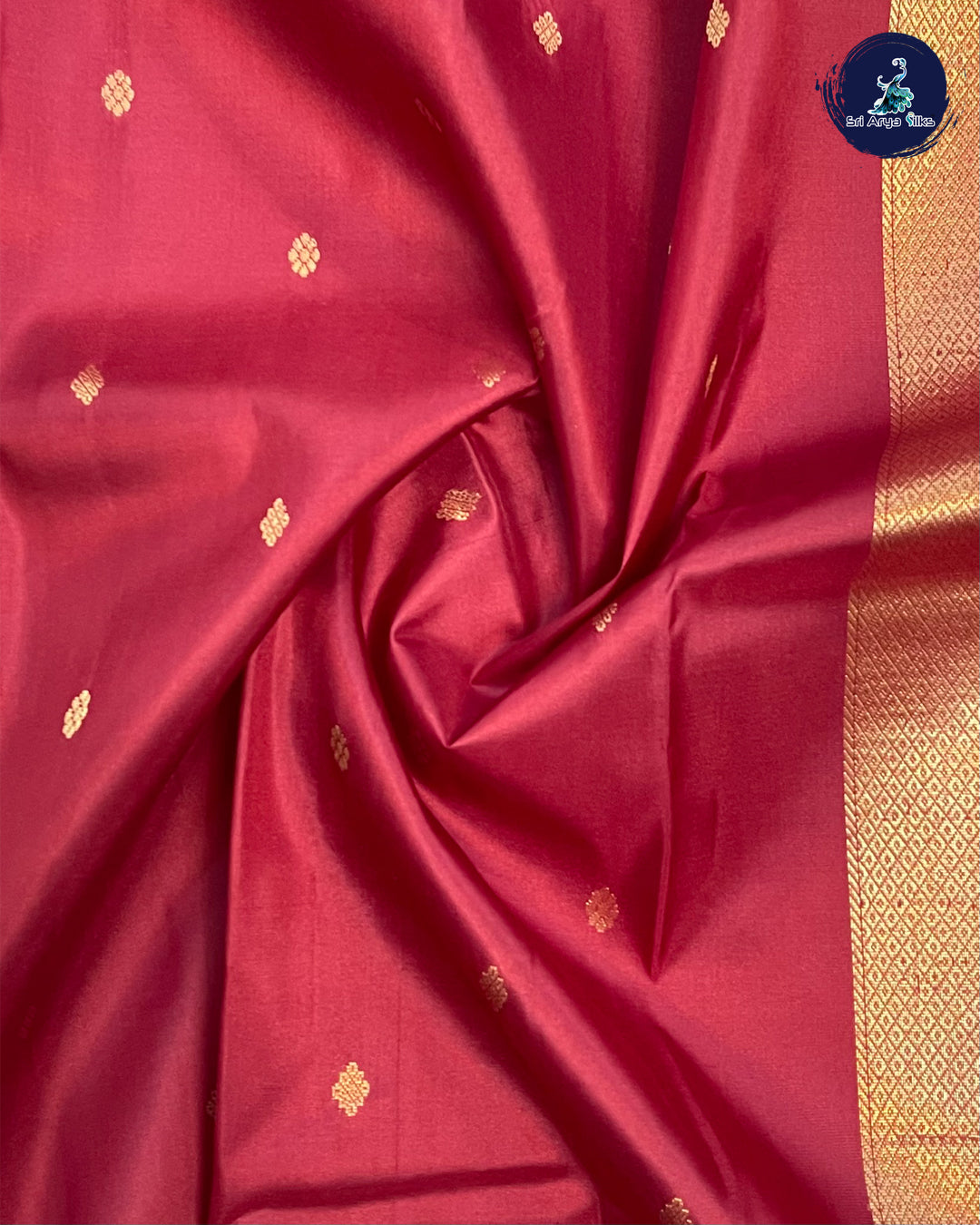 Arakku Maroon (Single Tone) Pure Kanchipuram Silk Saree