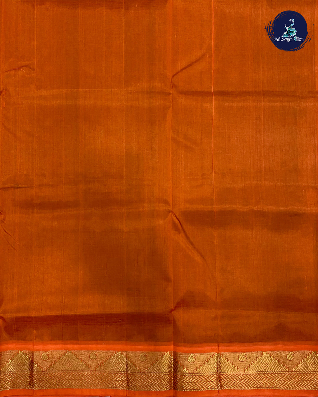 Bottle Green and Orange Handloom Silk Cotton Saree
