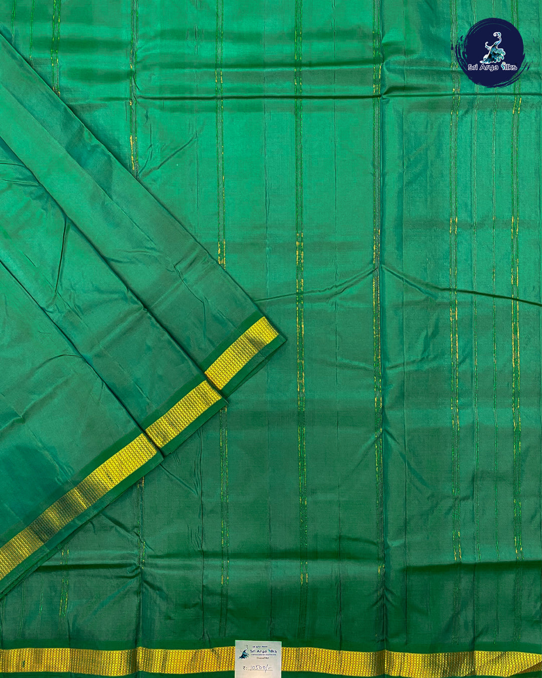 Green Pure Kanjivaram 10yards Silk Madisar Saree