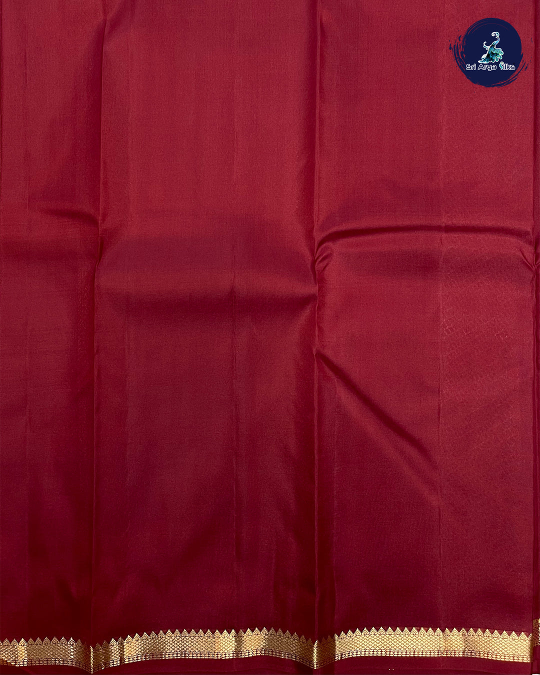 Arakku Maroon (Single Tone) Pure Kanchipuram Silk Saree