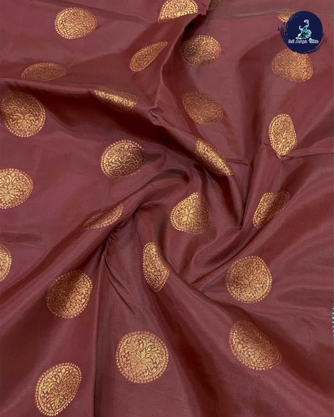 Maroon and Peacock Blue Kanchipuram Half Pure Silk Saree