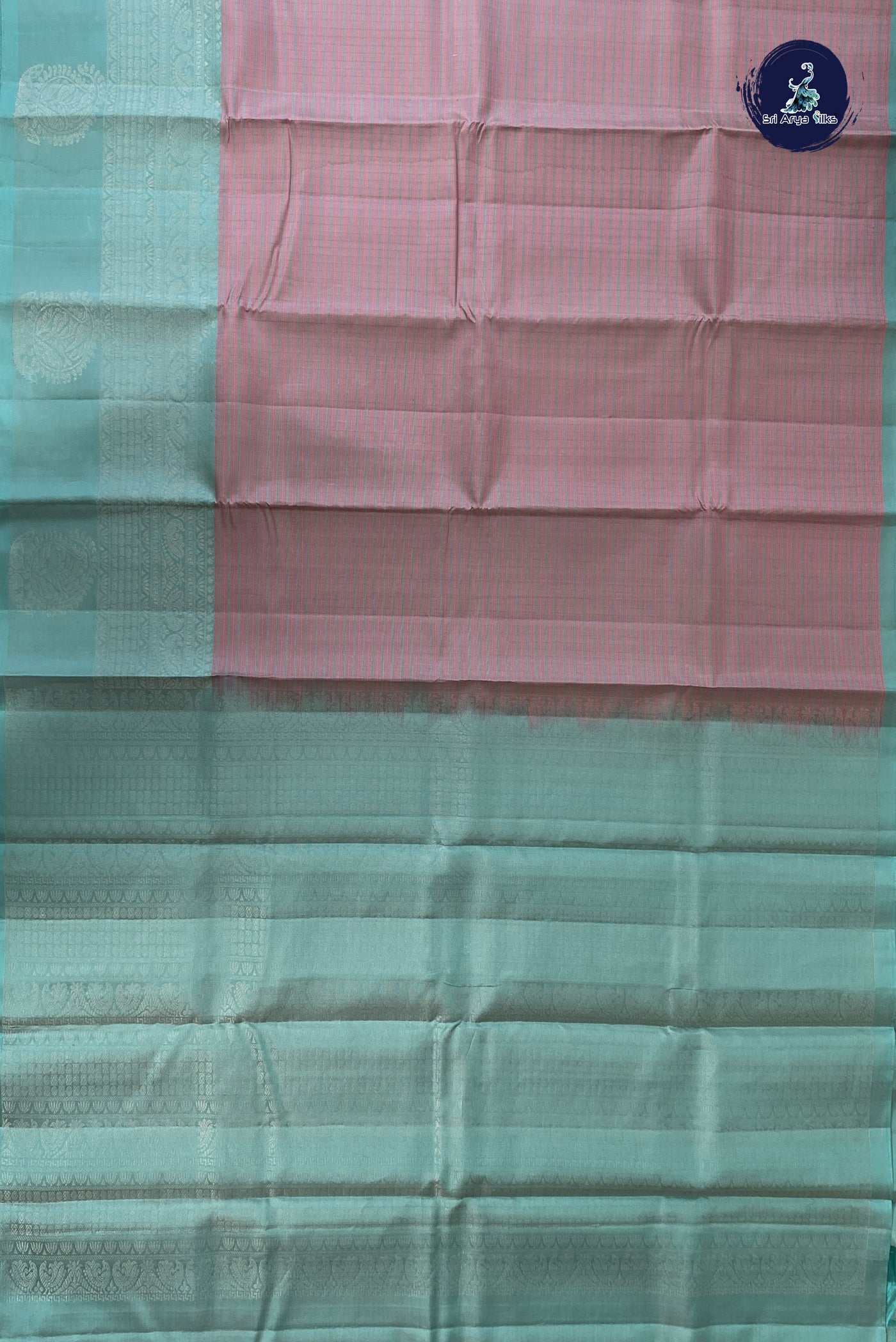 Light pink Soft Silk Saree With Thread Work Pattern