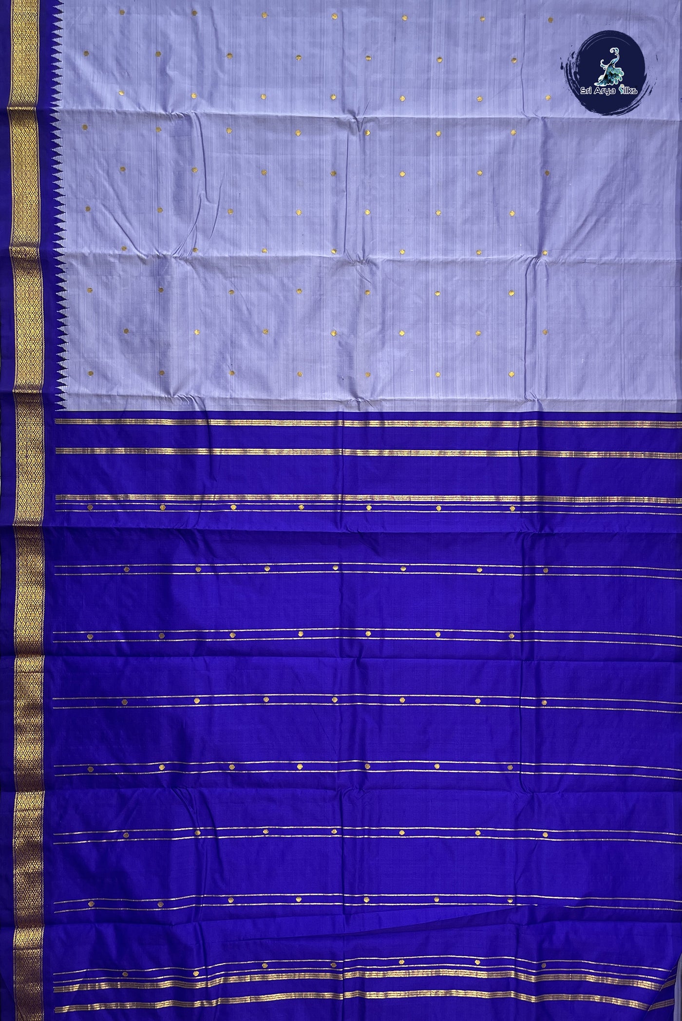 Mauve Silk Saree With Buttas Pattern