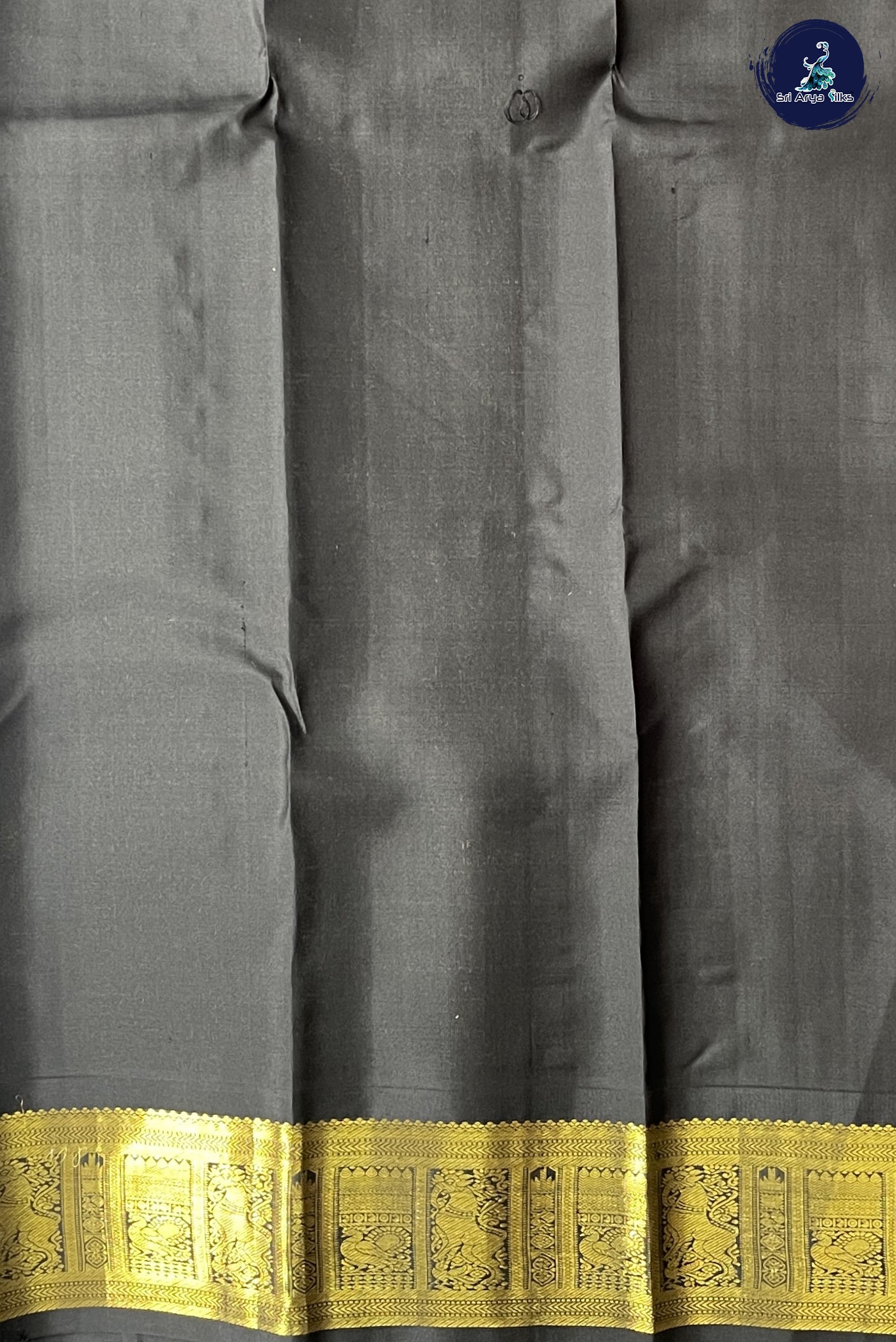 Pinkish Orange Korvai Contrast Bridal Silk Saree With Zari Buttas Pattern