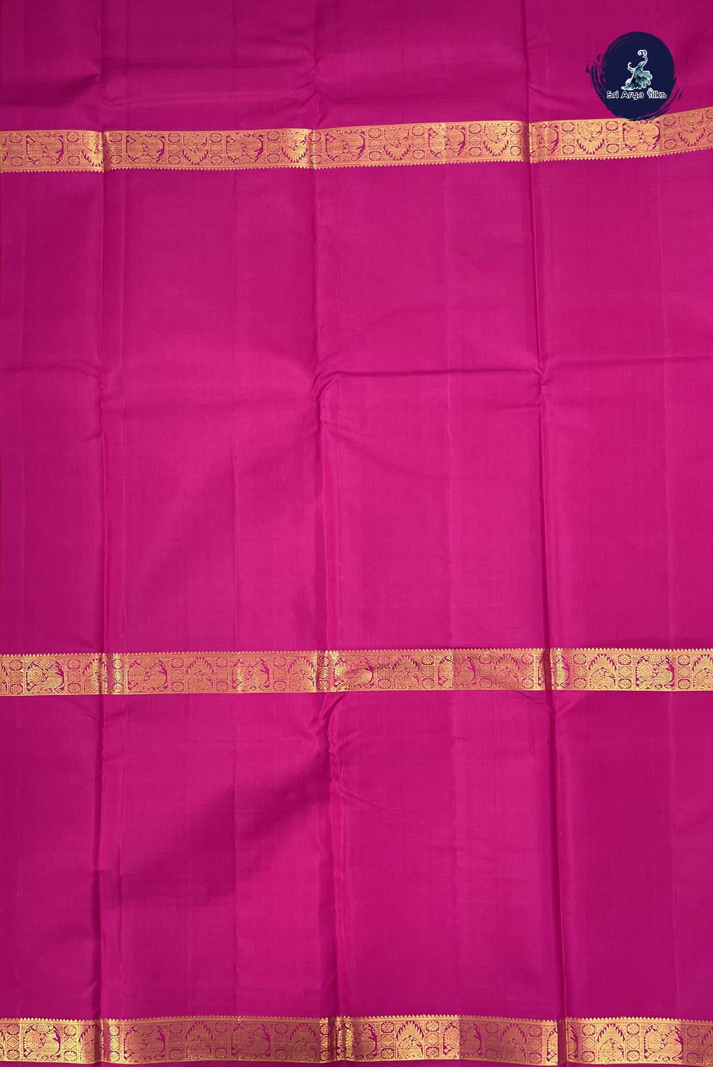 Pinkish Orange Traditional Bridal Silk Saree With Muppagam / 3 Part Pattern