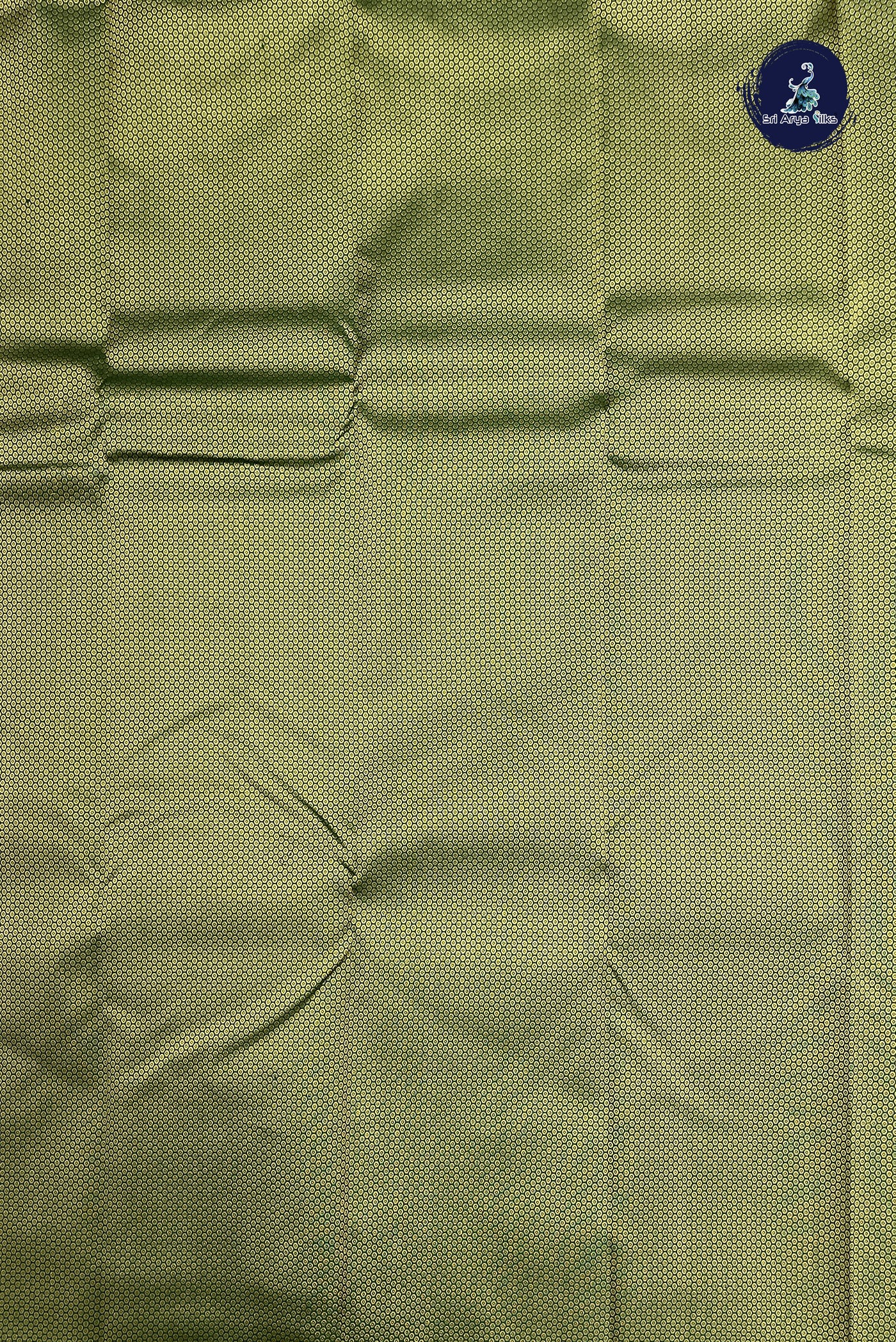 Dark Green Korvai Contrast Bridal Silk Saree With Zari Buttas Pattern