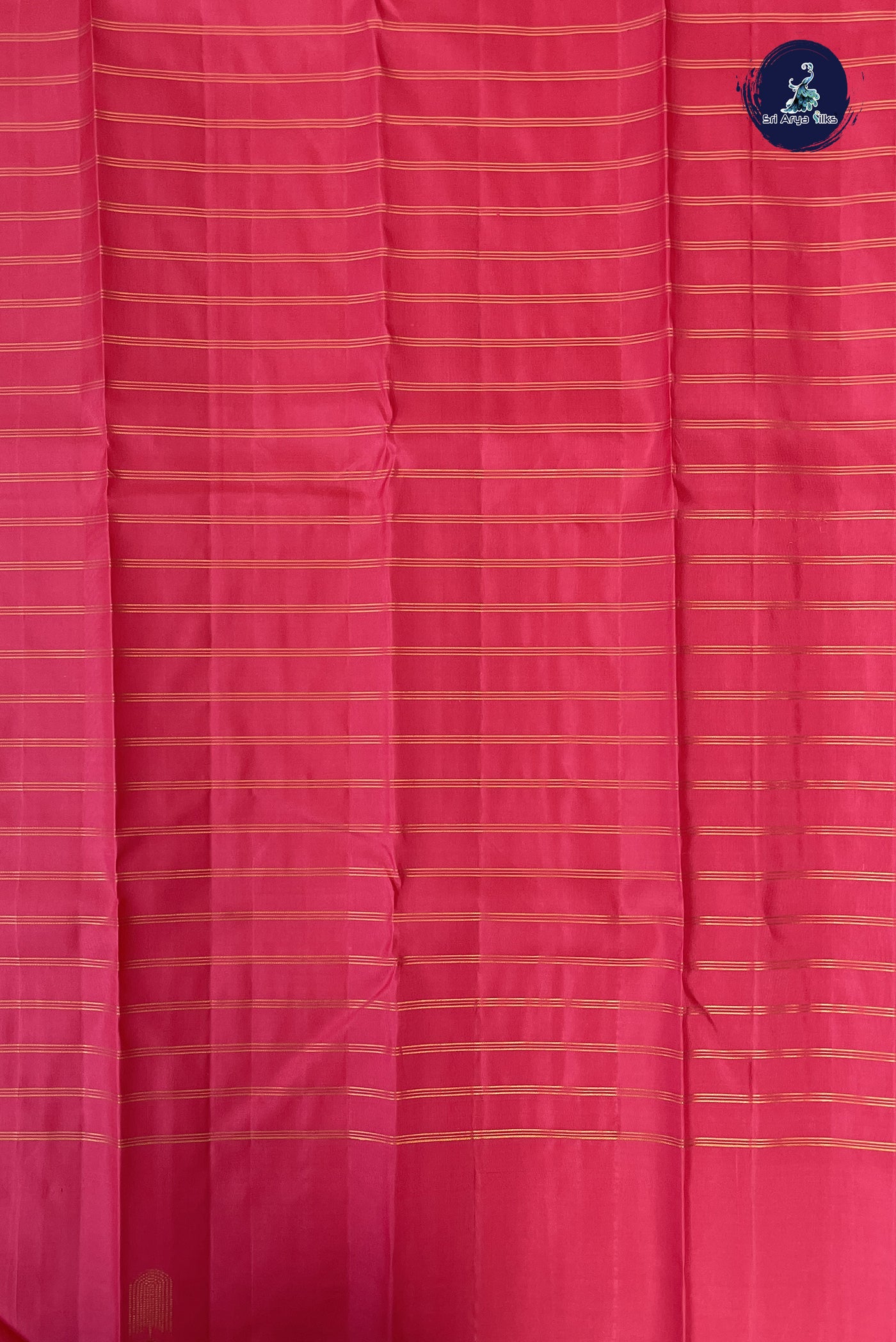 Pink Traditional Silk Saree With Stripes Pattern