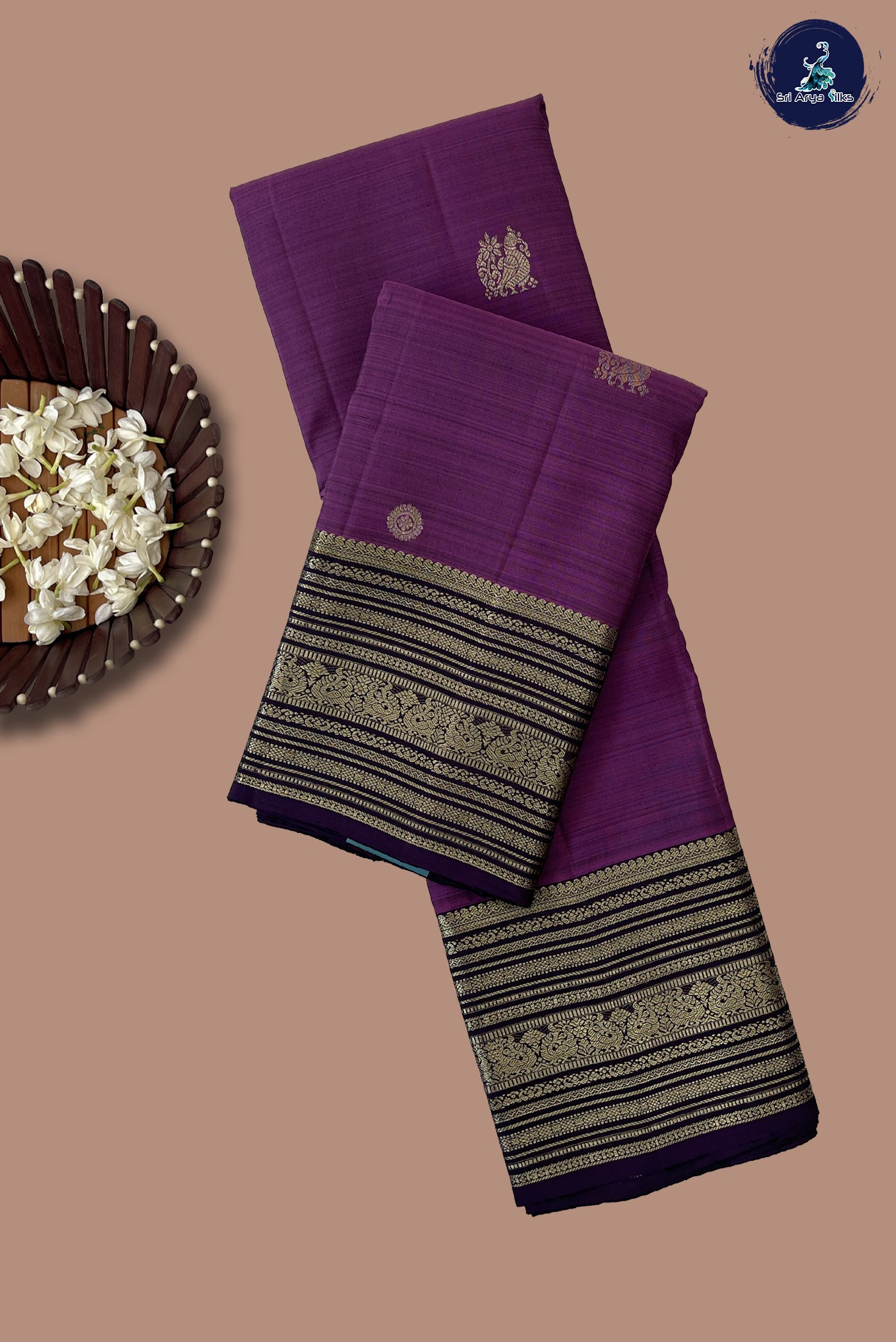 BeetRoot Shade Traditional Silk Saree With Zari Buttas Pattern