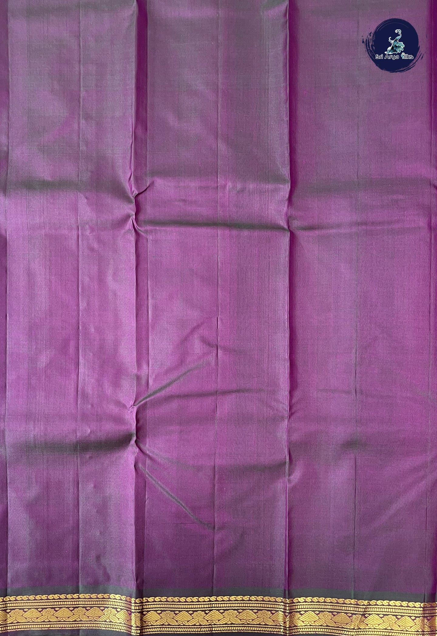 Purple Traditional Silk Saree With Plain Pattern