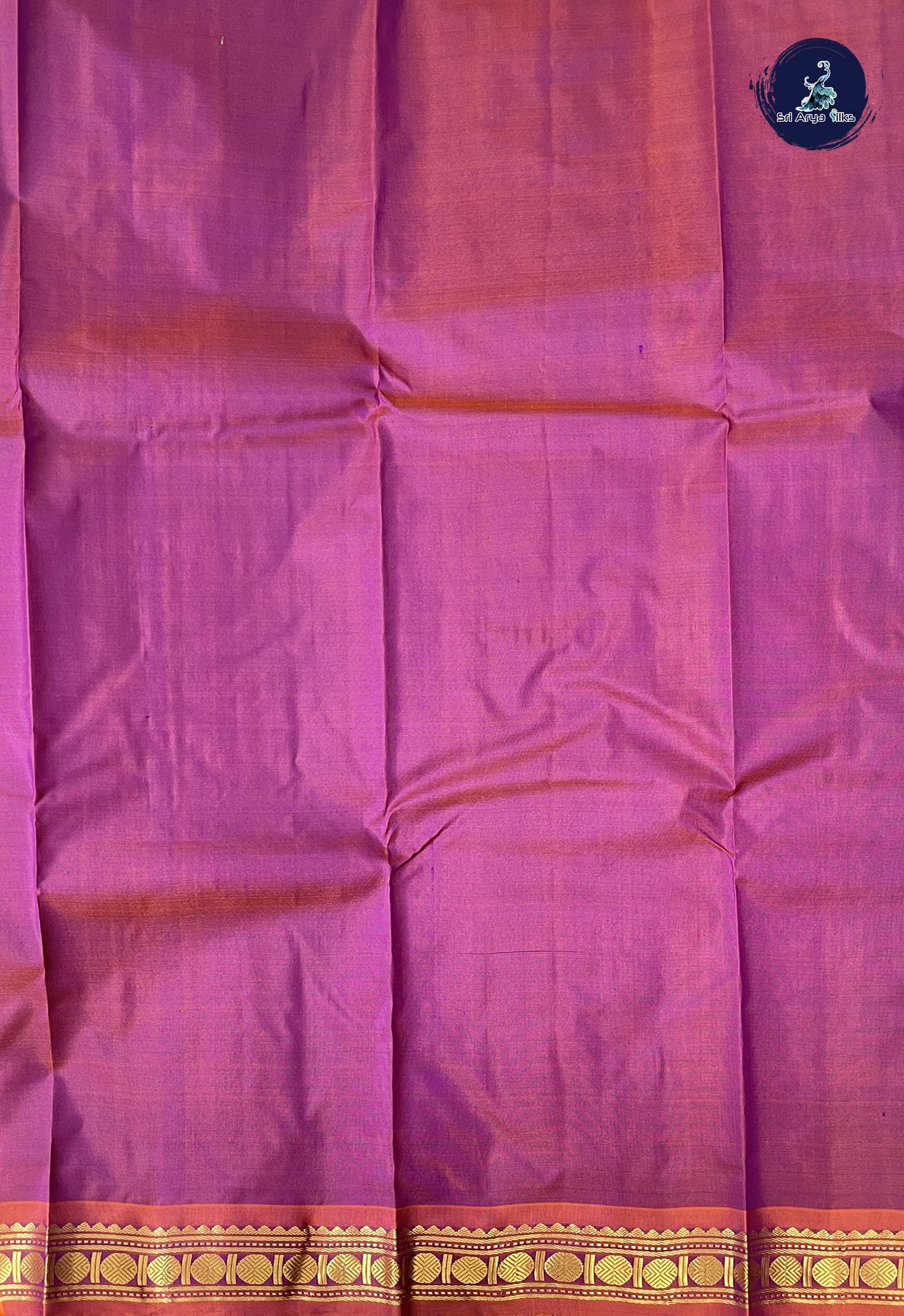 Dual Tone Blue Traditional Silk Saree With Plain Pattern