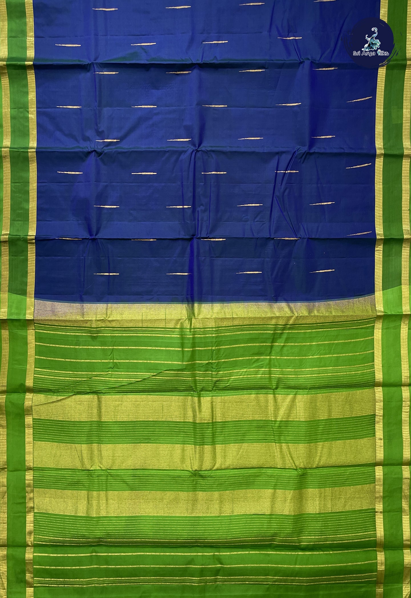 Dark Blue Traditional Silk Saree With MalliMottu Butaa Pattern