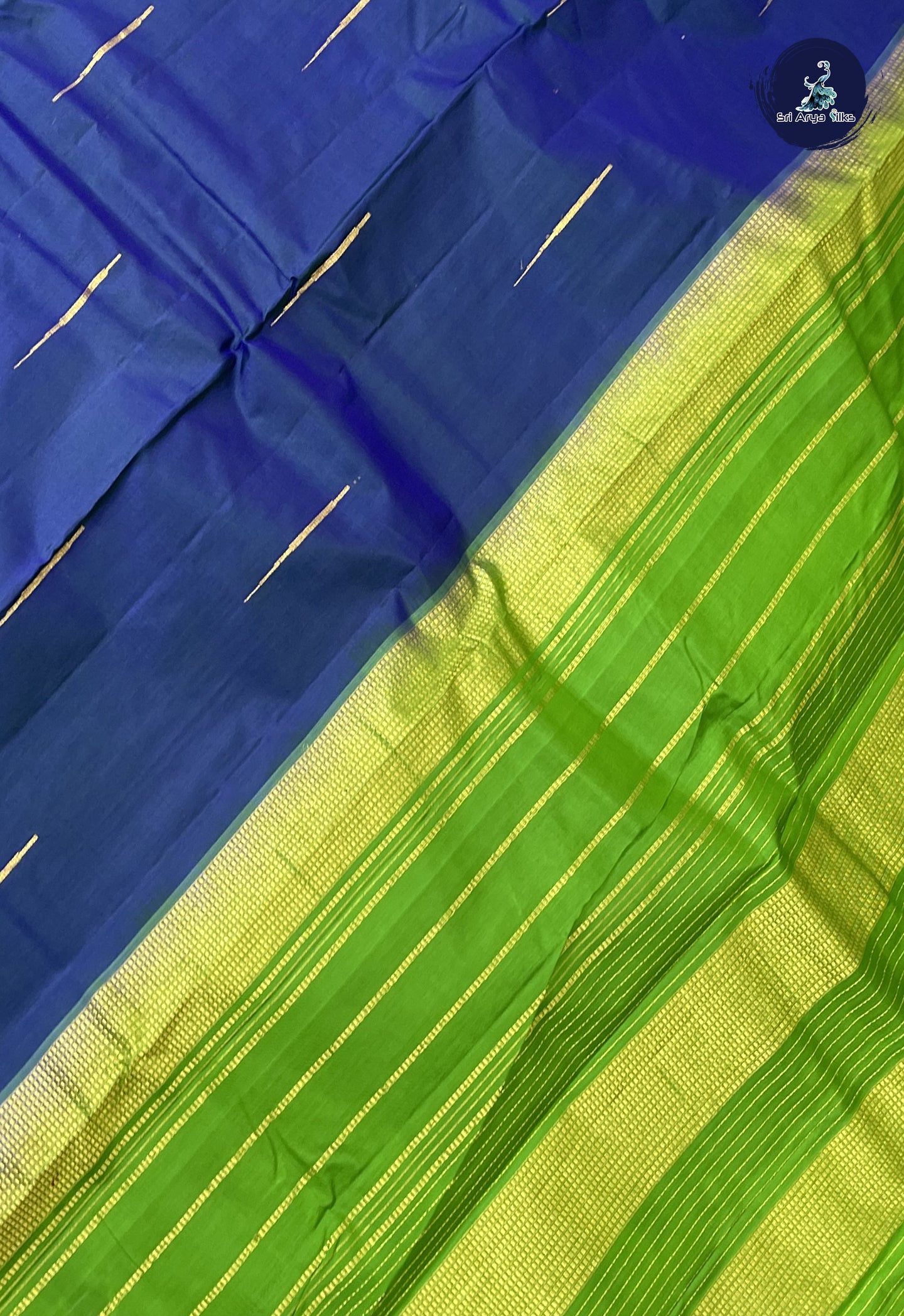 Dark Blue Traditional Silk Saree With MalliMottu Butaa Pattern