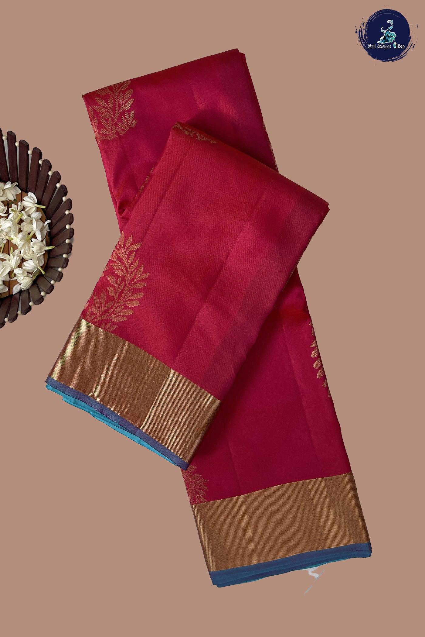 Pink Soft Silk Saree With Zari Buttas Pattern